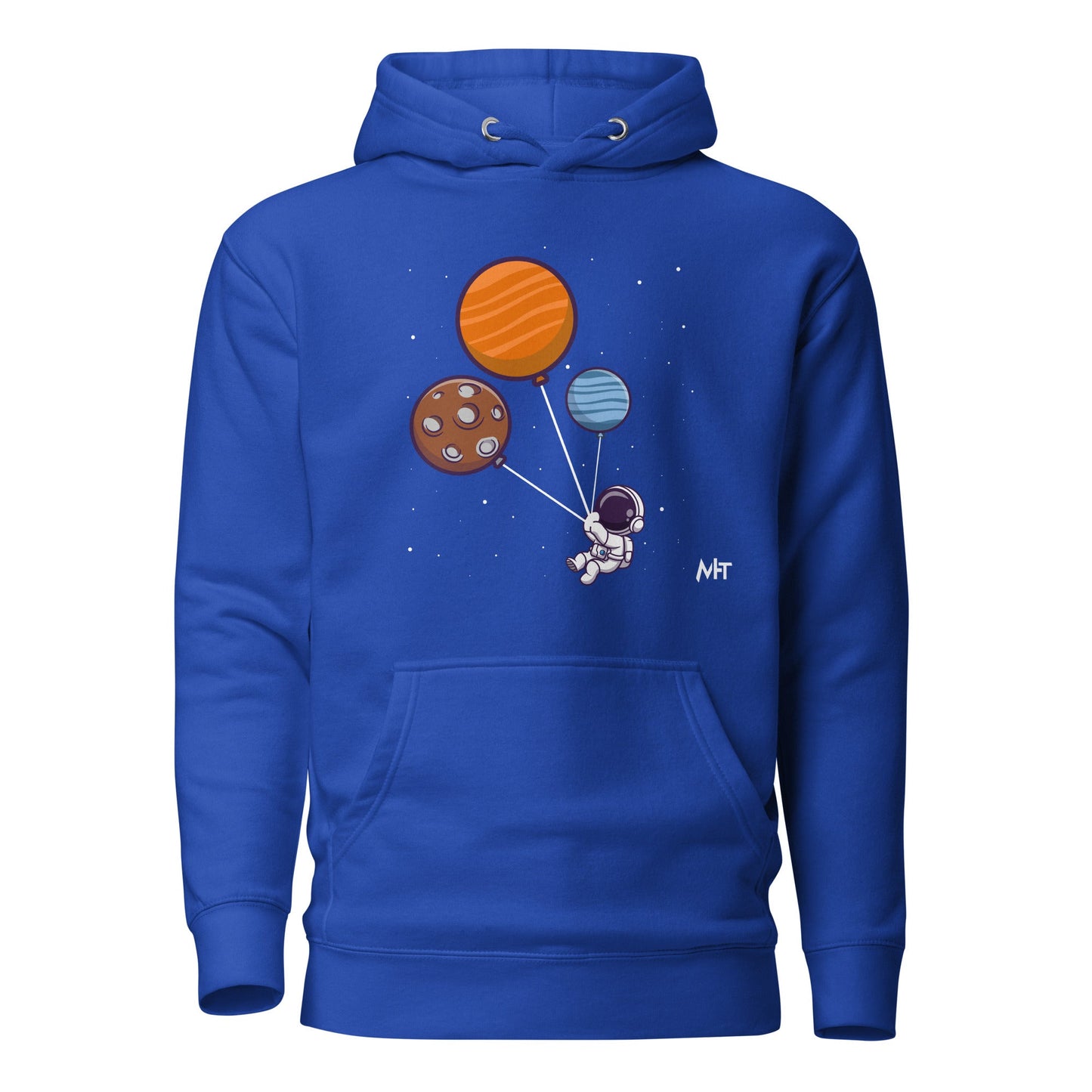 Astronaut with Balloons in Space - Unisex Hoodie by DarkByteGear