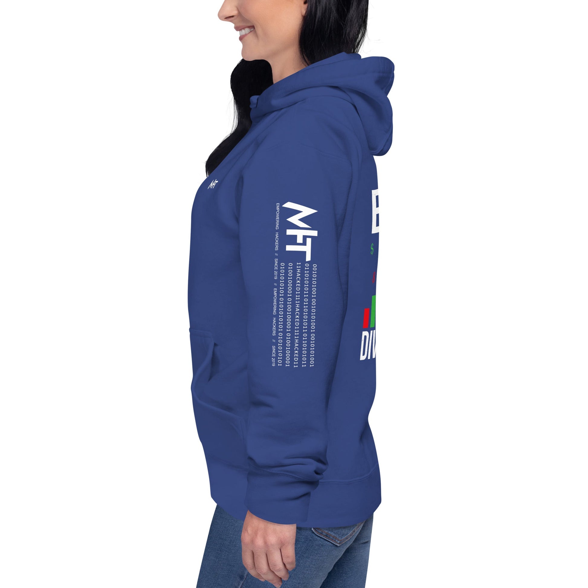 Earn Dividends - Unisex Hoodie ( Back Print ) by DarkByteGear