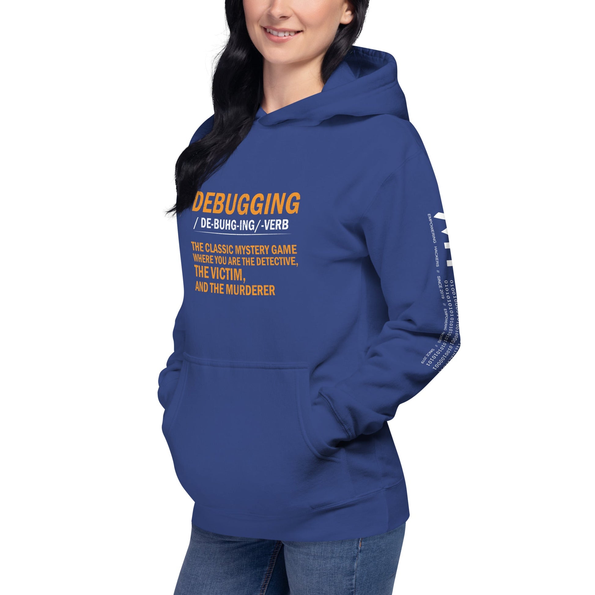 Debugging definition ( Orange Text ) - Unisex Hoodie by DarkByteGear