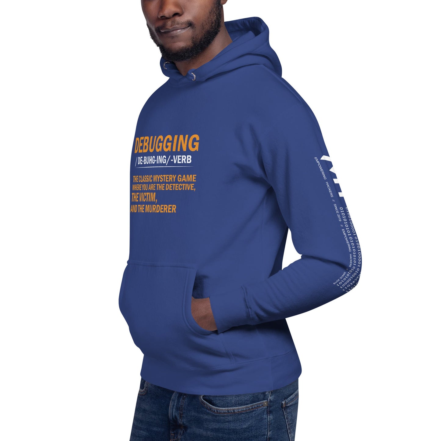 Debugging Unisex Hoodie ( Back print ) by DarkByteGear