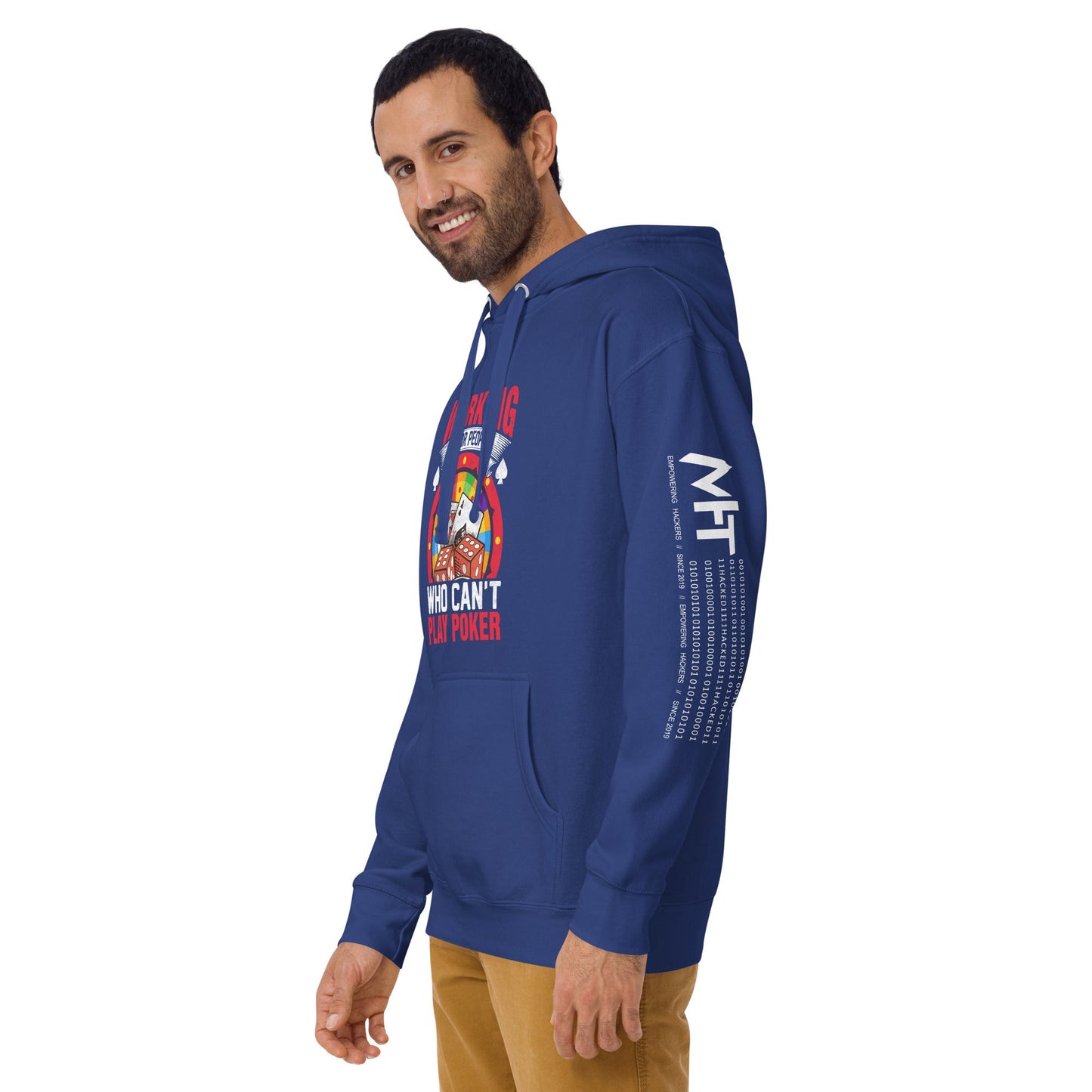 Working is for people for Who can't Play Poker - Unisex Hoodie by DarkByteGear