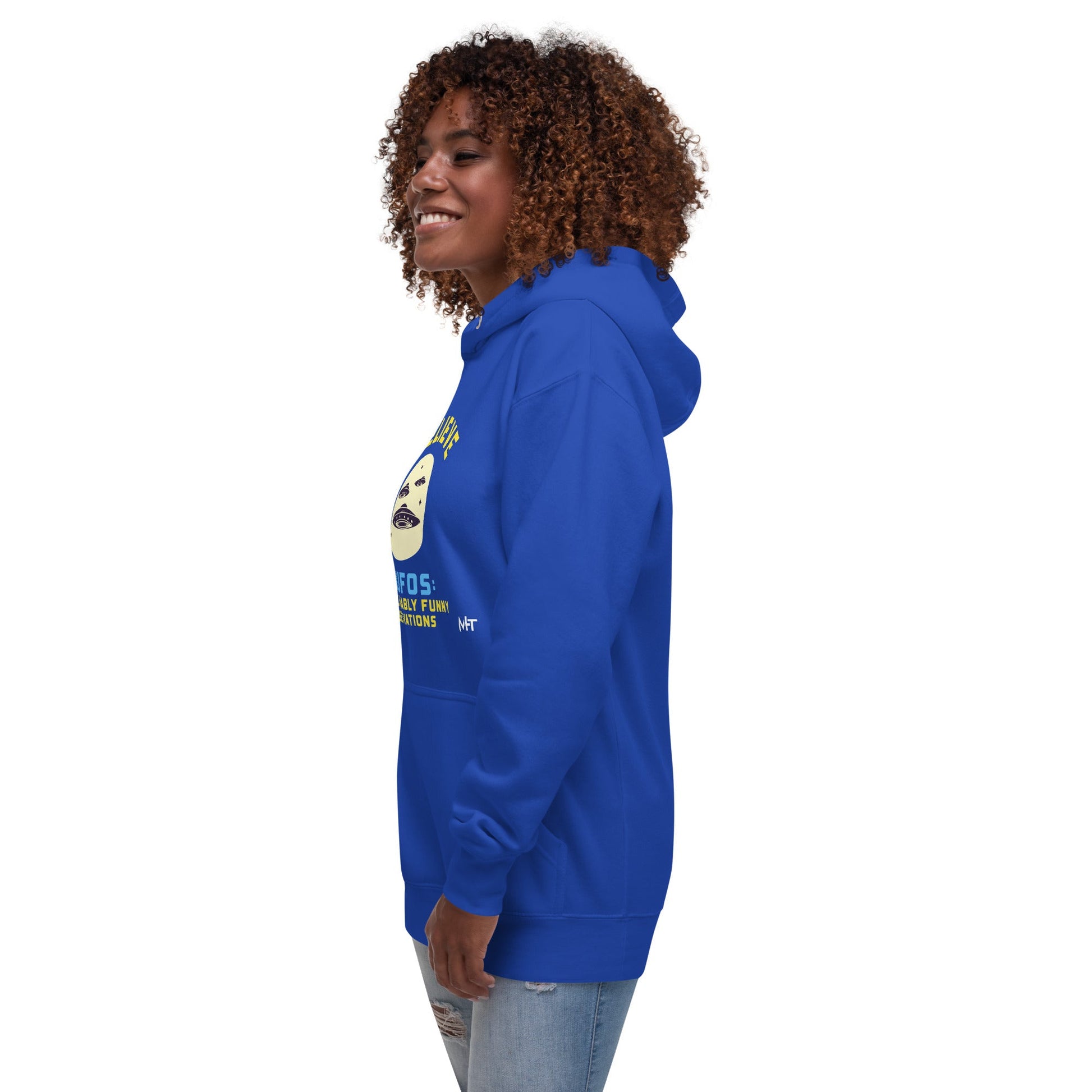I believe in UFOs Unbelievably Funny Observations - Unisex Hoodie by DarkByteGear
