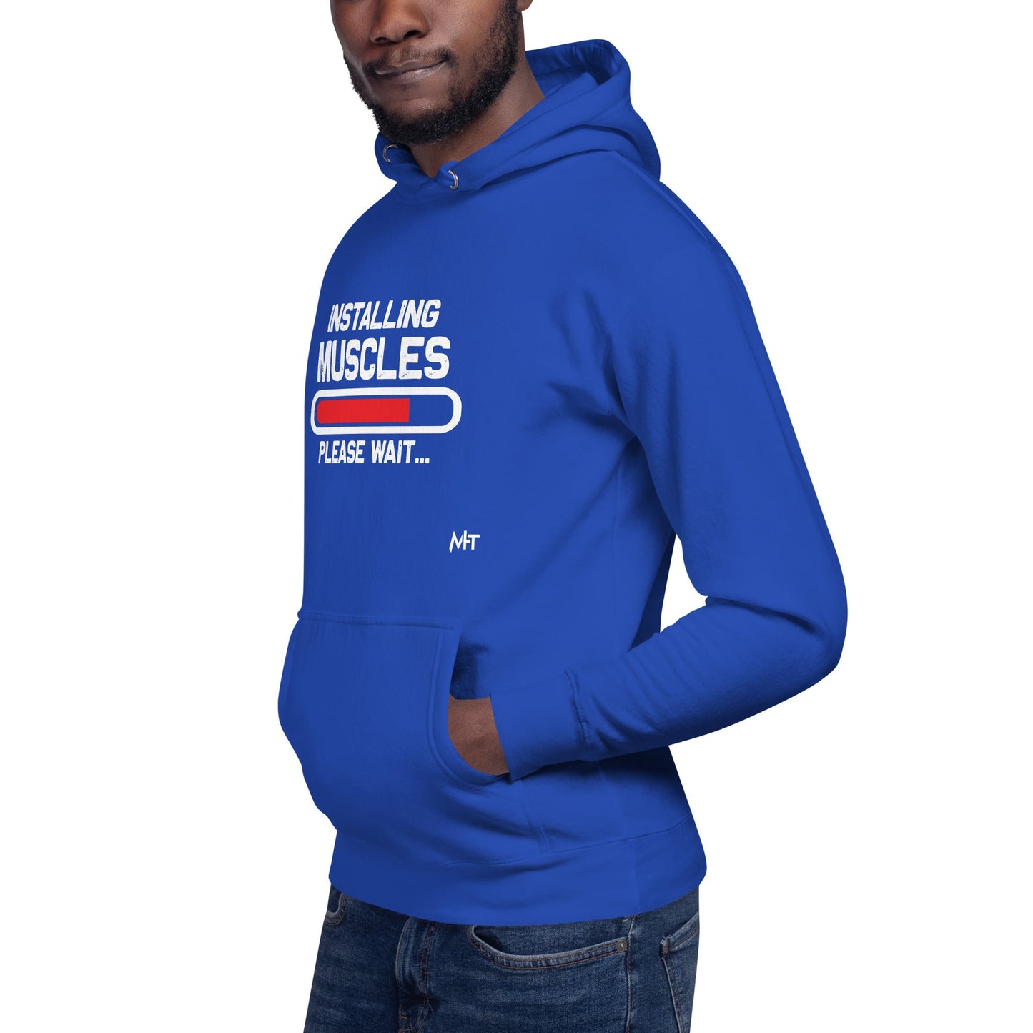 Installing Muscles Please Wait.... - Unisex Hoodie by DarkByteGear