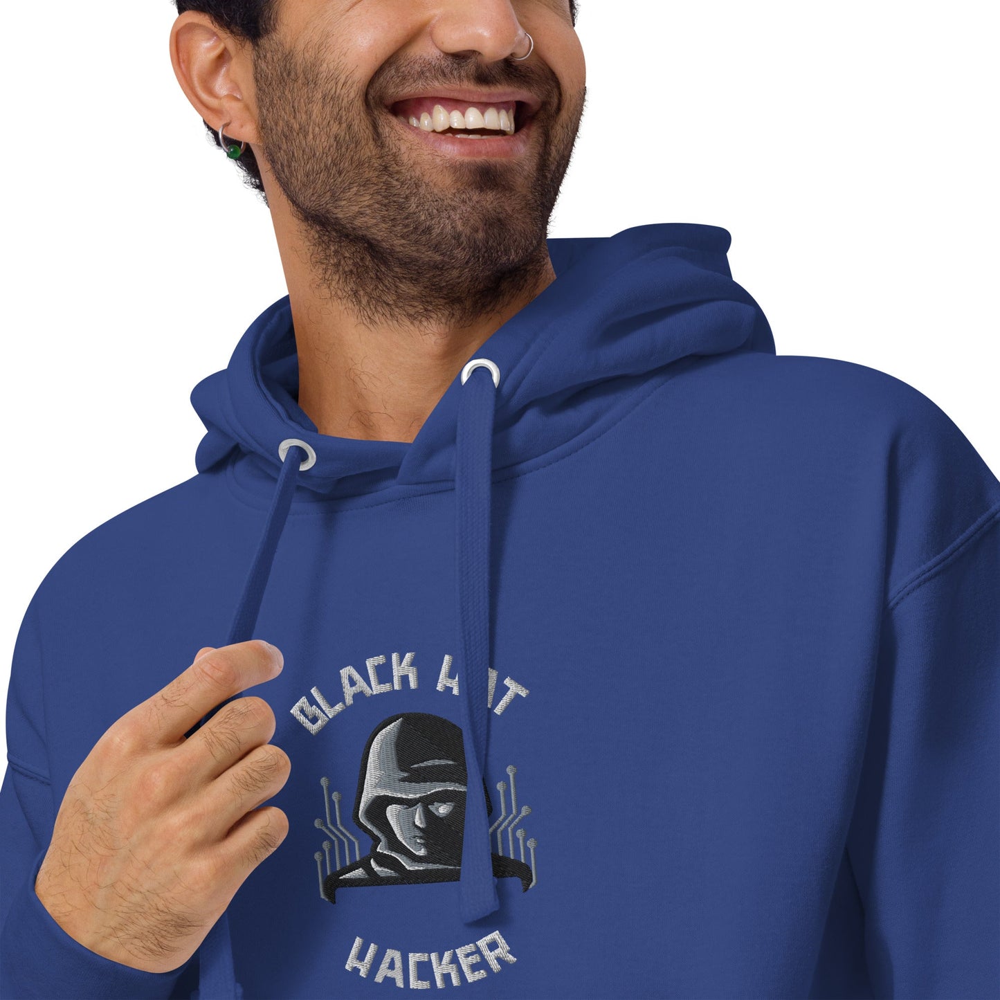 Black Hat Hacker - Unisex Hoodie (embroidered) by DarkByteGear