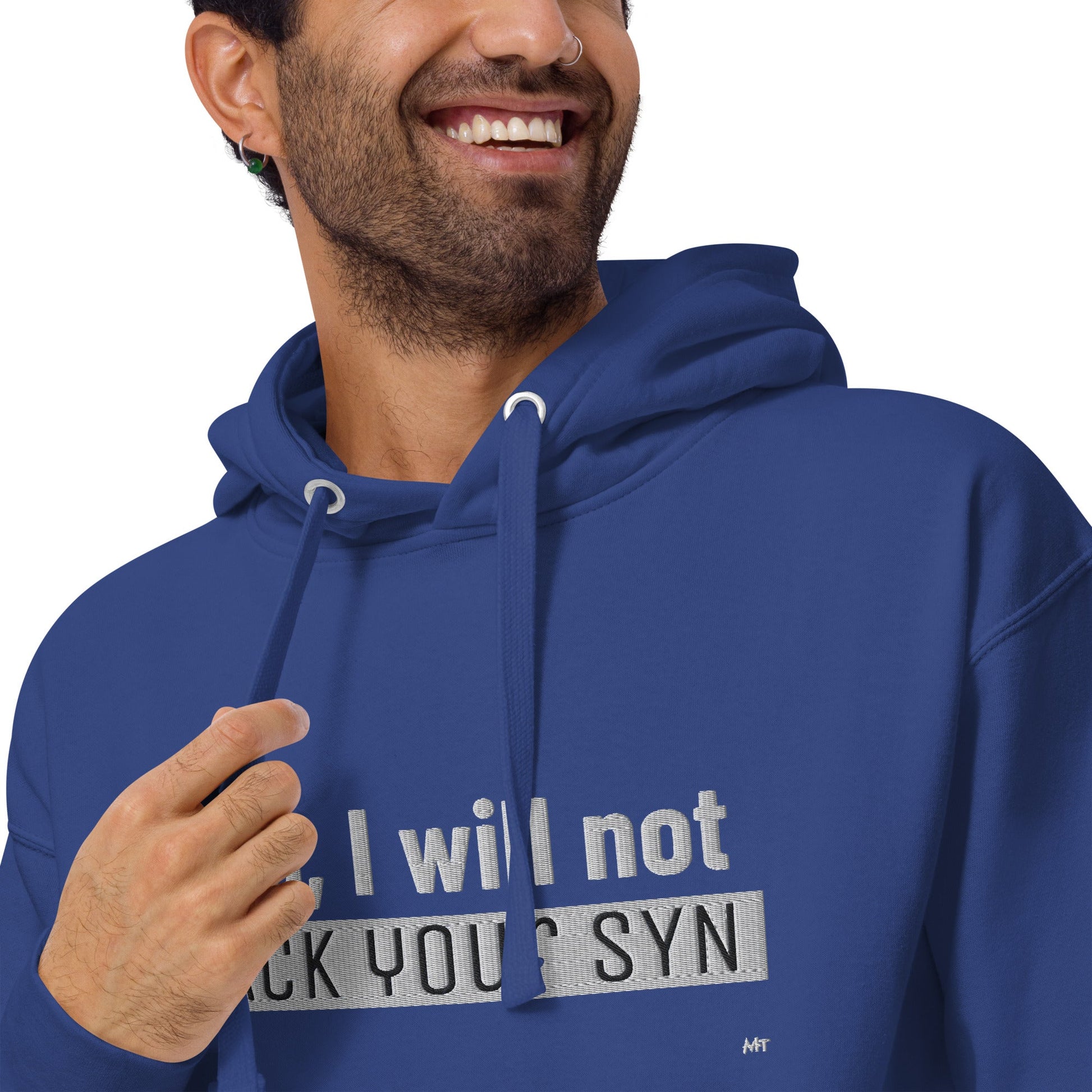 No I will not ack your sin - Unisex Hoodie (embroidered) by DarkByteGear