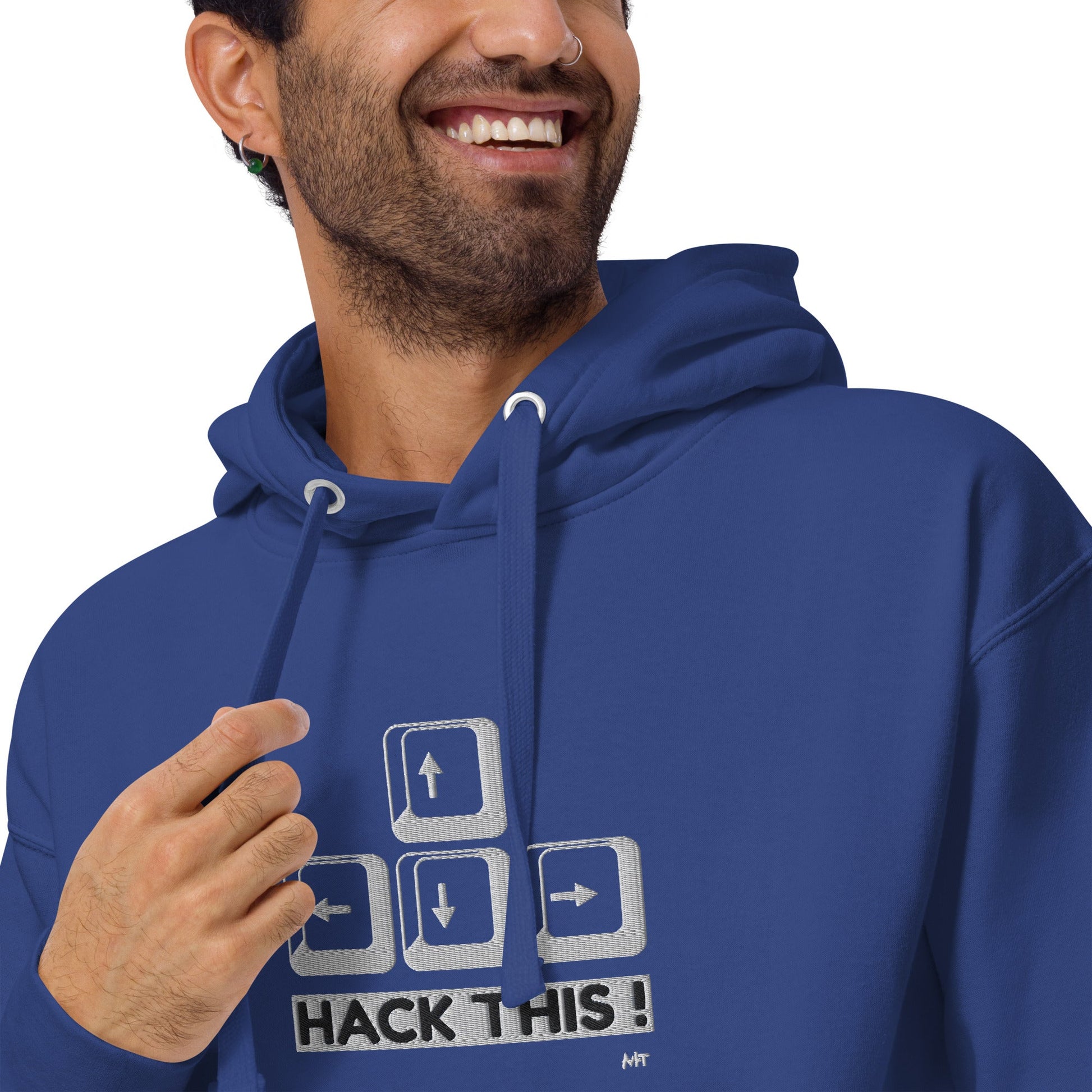 Hack this - Unisex Hoodie (embroidered) by DarkByteGear