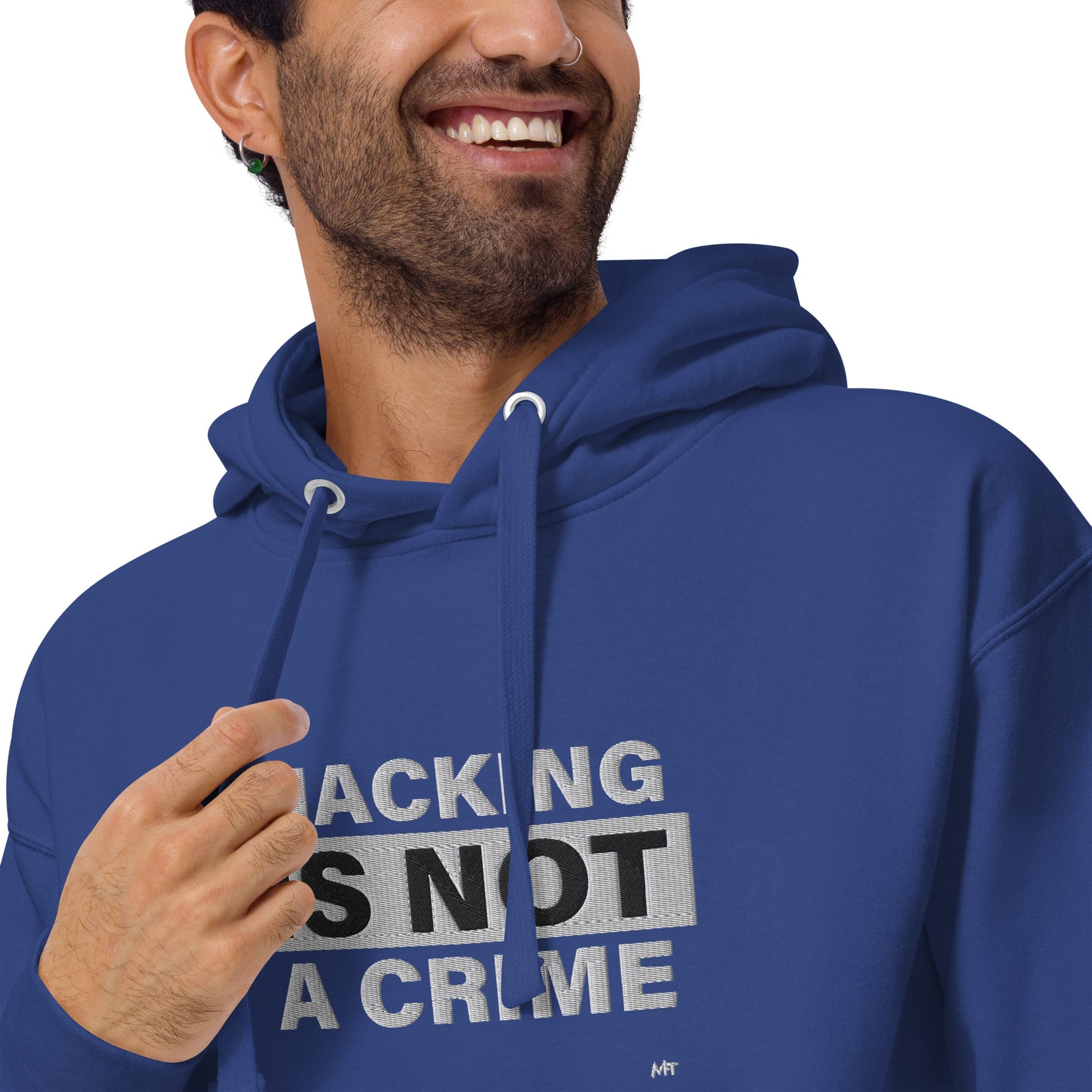 Hacking is not a crime - Unisex Hoodie (embroidered) by DarkByteGear