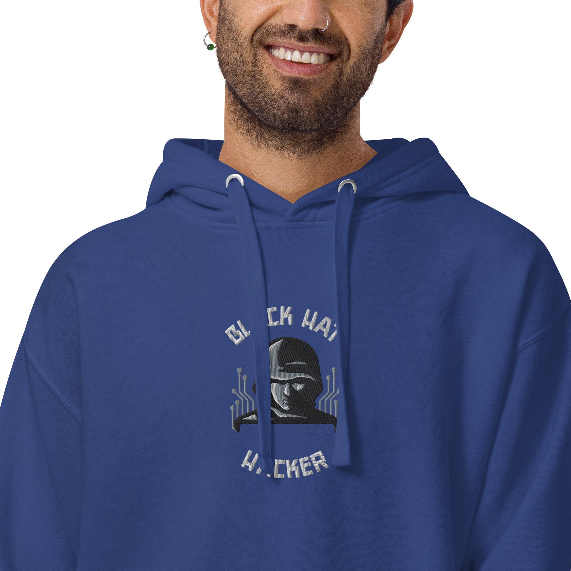 Black Hat Hacker - Unisex Hoodie (embroidered) by DarkByteGear