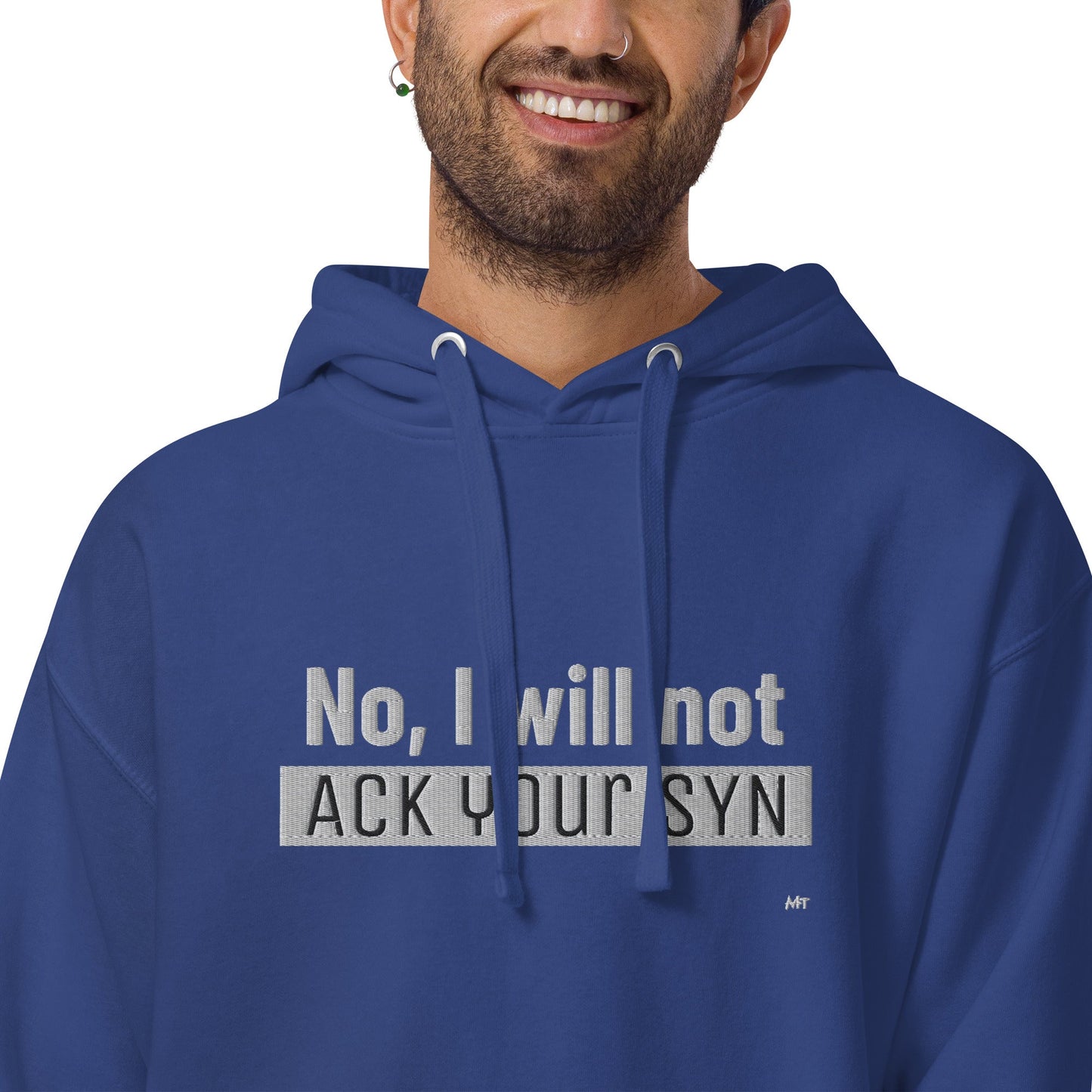 No I will not ack your sin - Unisex Hoodie (embroidered) by DarkByteGear