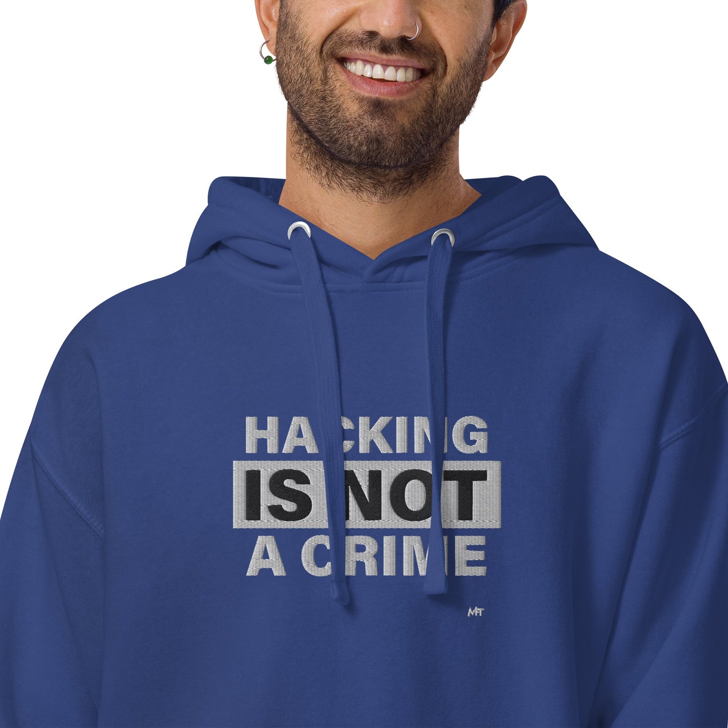 Hacking is not a crime - Unisex Hoodie (embroidered) by DarkByteGear