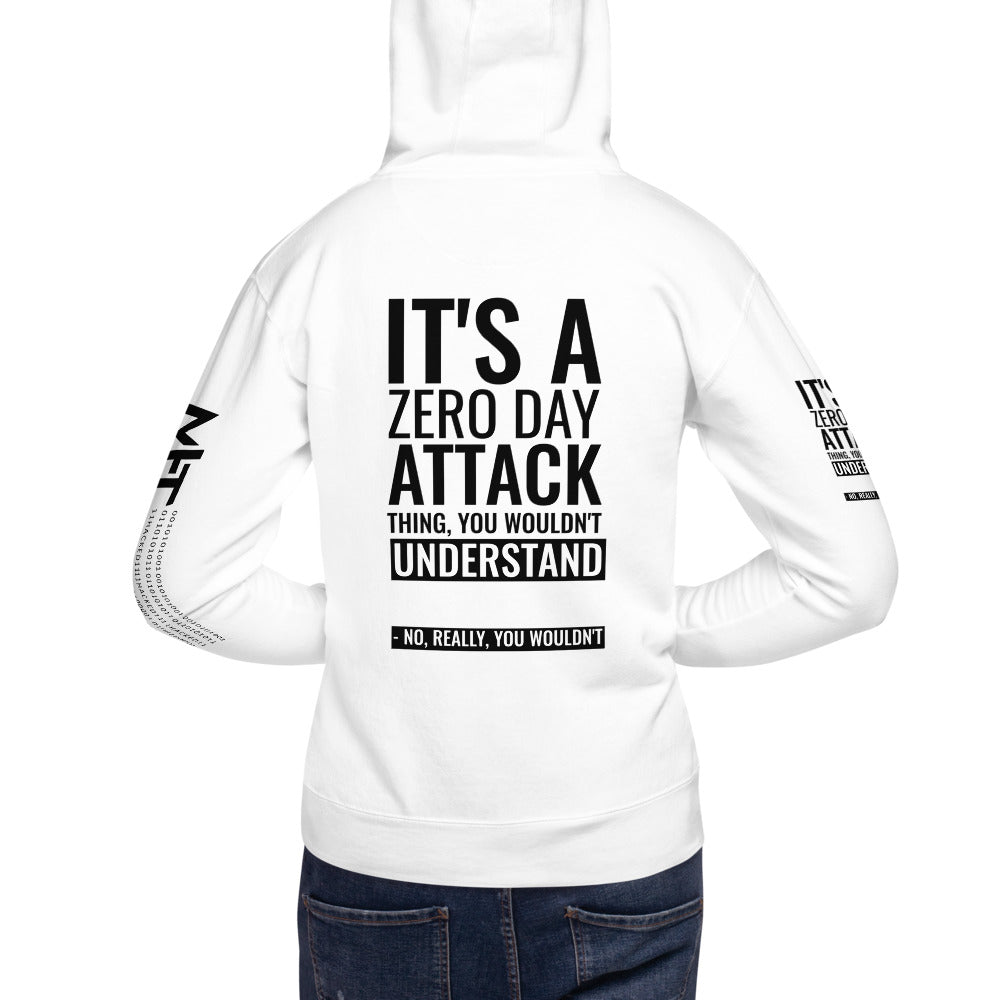 Its a 0 day attack - Unisex Hoodie (back print) by DarkByteGear