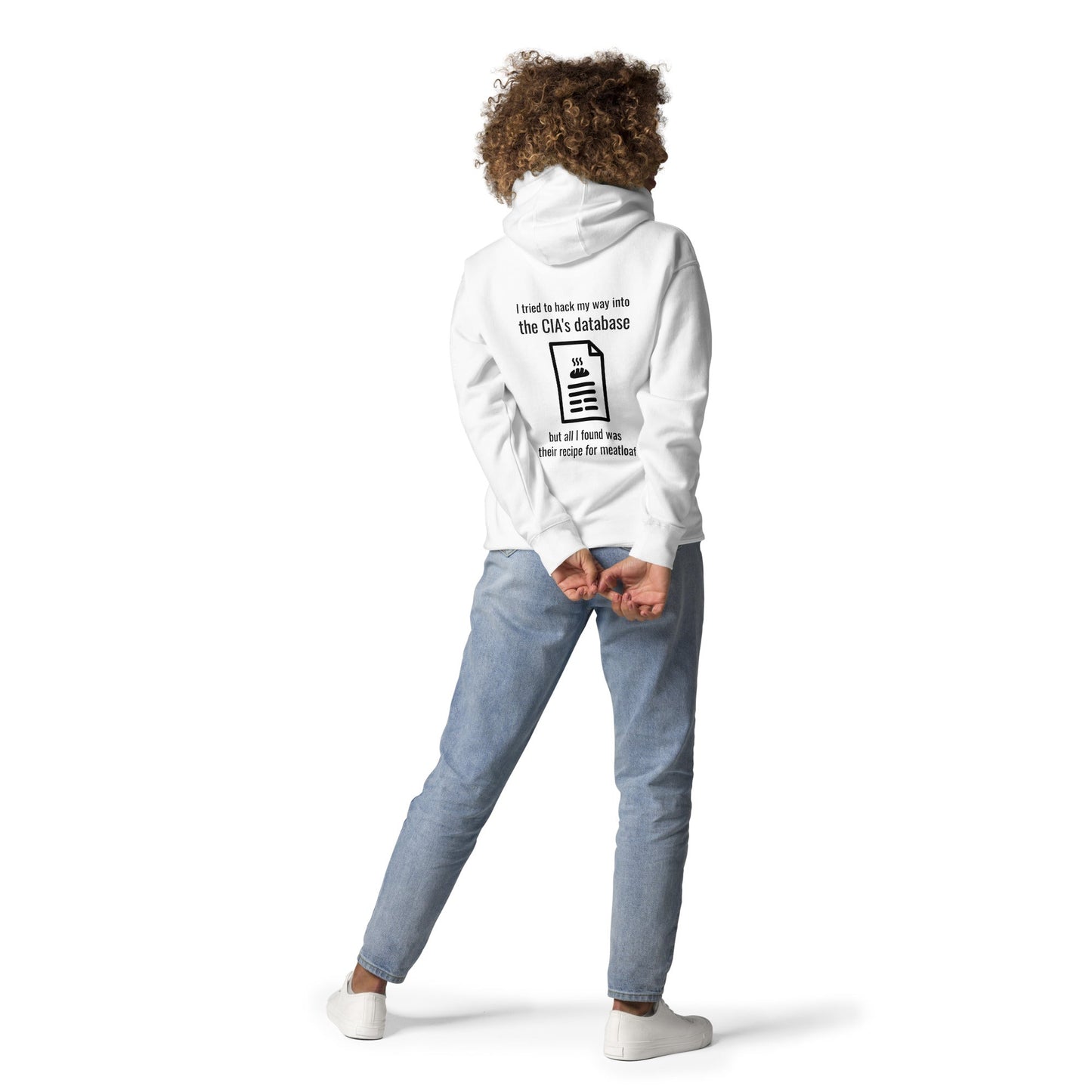 I Tried to Hack my Way into CIA Database - Unisex Hoodie ( Back Print ) by DarkByteGear