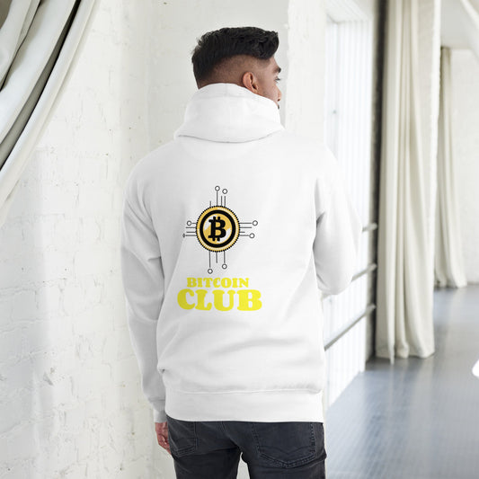 Bitcoin Club V6 - Unisex Hoodie ( Back Print ) by DarkByteGear