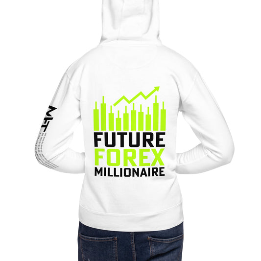 Future Forex Millionaire in Dark Text - Unisex Hoodie ( Back Print ) by DarkByteGear