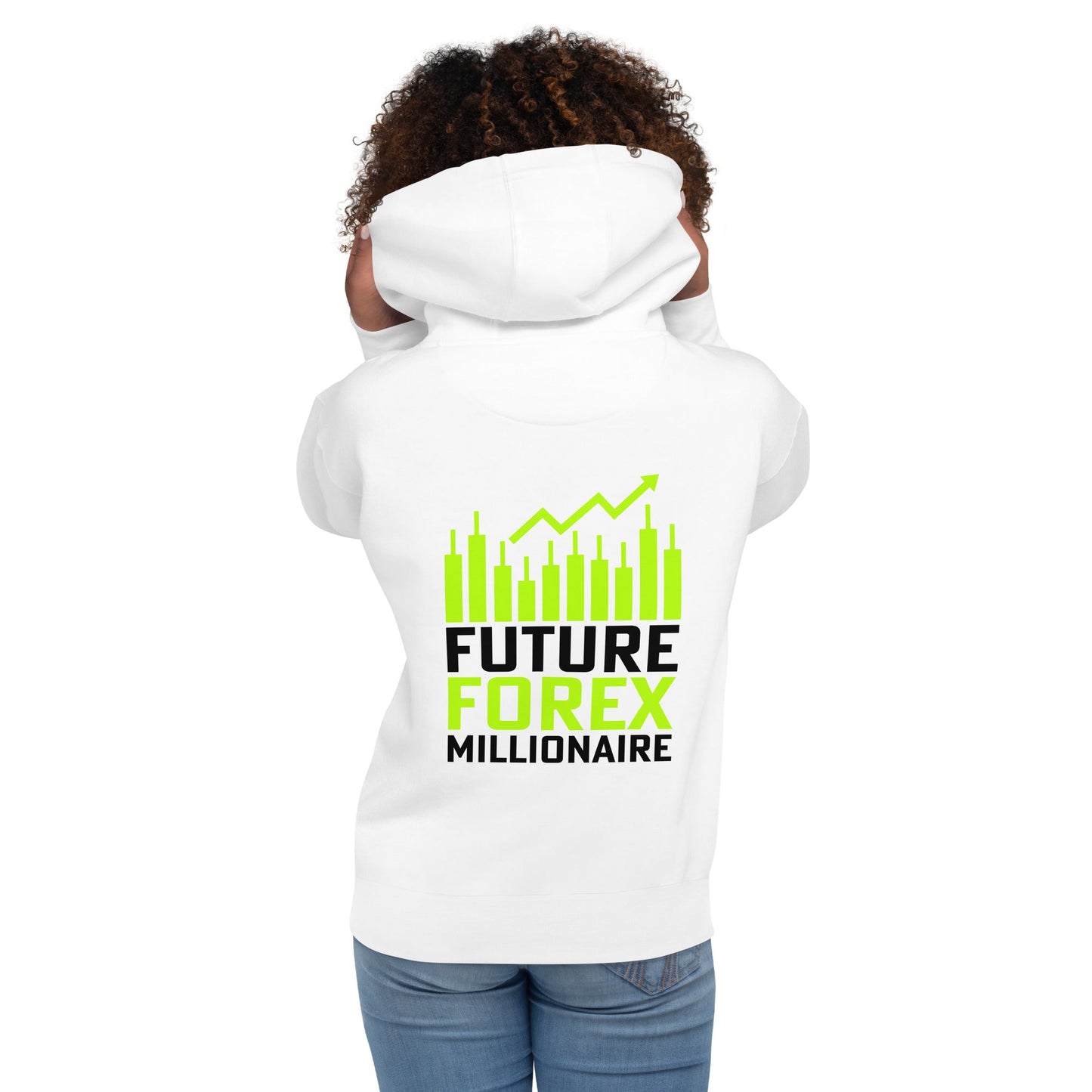 Future Forex Millionaire in Dark Text - Unisex Hoodie ( Back Print ) by DarkByteGear