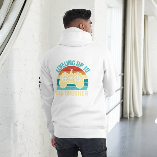 Levelling up to Big Brother V2 in Darker Shade - Unisex Hoodie ( Back Print ) by DarkByteGear