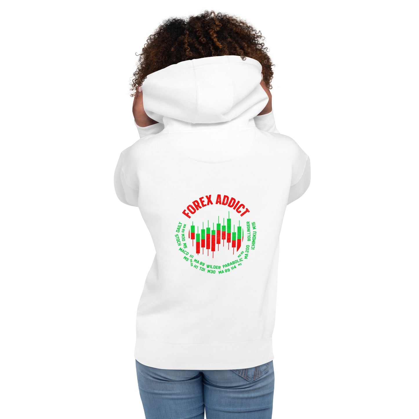 Forex Addict ( RK ) - Unisex Hoodie ( Back Print ) by DarkByteGear