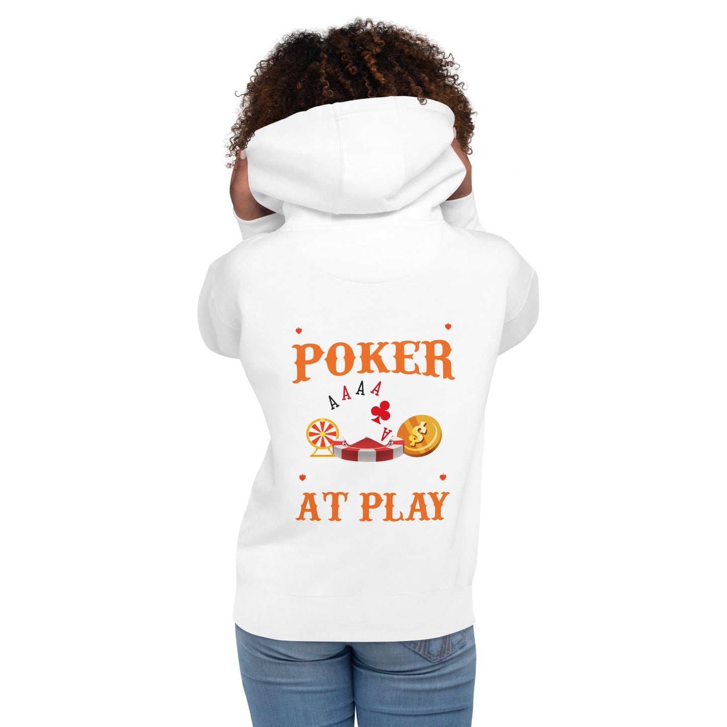 Slow Roll Poker; Players at Play - Unisex Hoodie ( Back Print ) by DarkByteGear