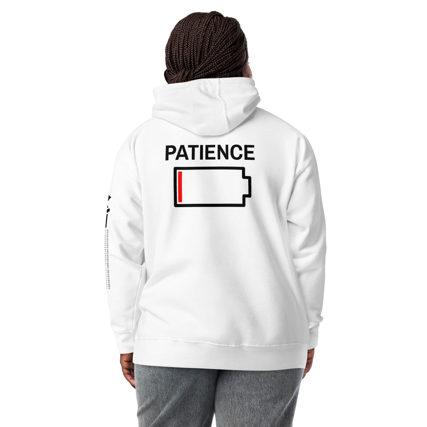Patience - Unisex Hoodie (back print) by DarkByteGear