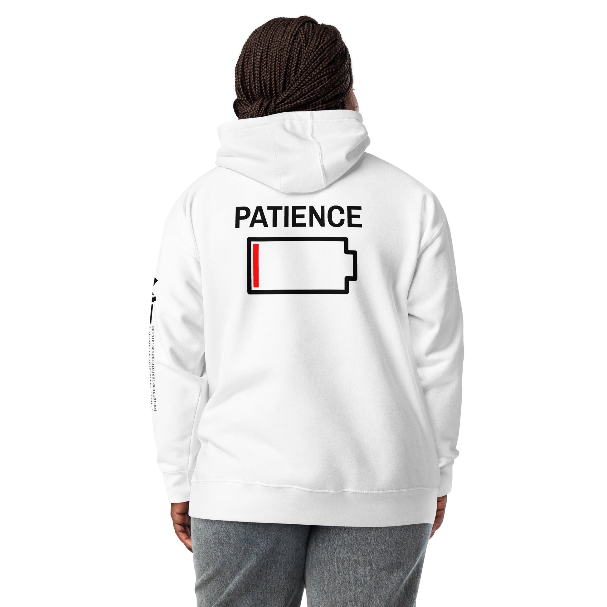Patience - Unisex Hoodie (back print) by DarkByteGear