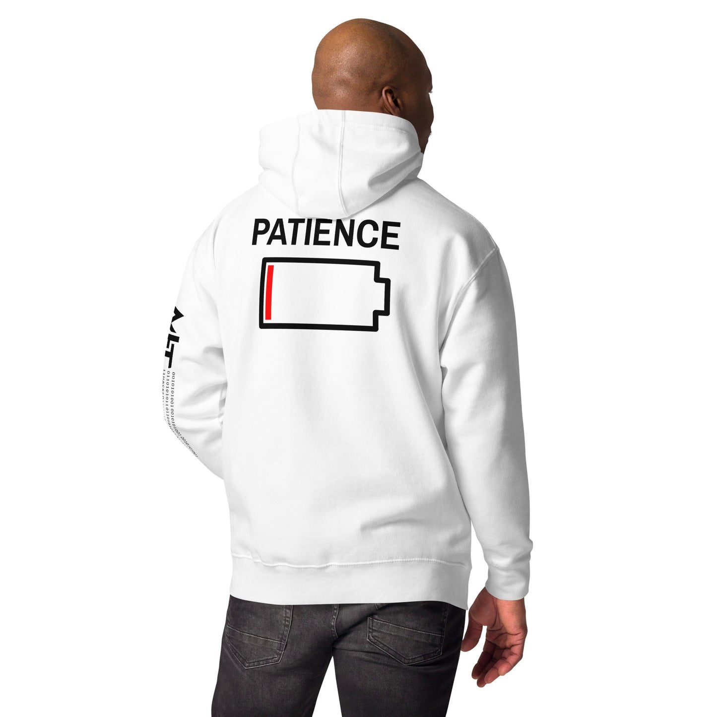 Patience - Unisex Hoodie (back print) by DarkByteGear