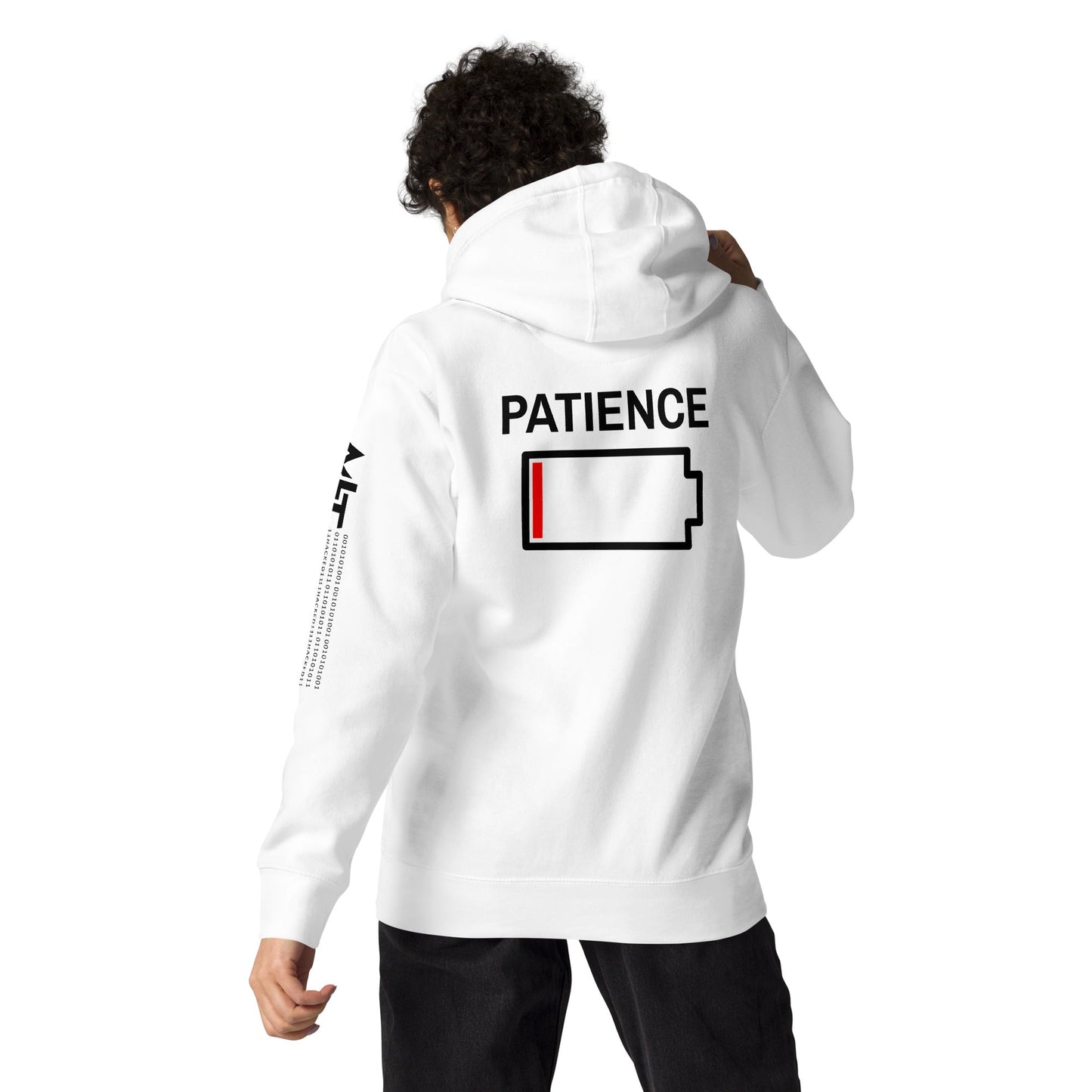 Patience - Unisex Hoodie (back print) by DarkByteGear
