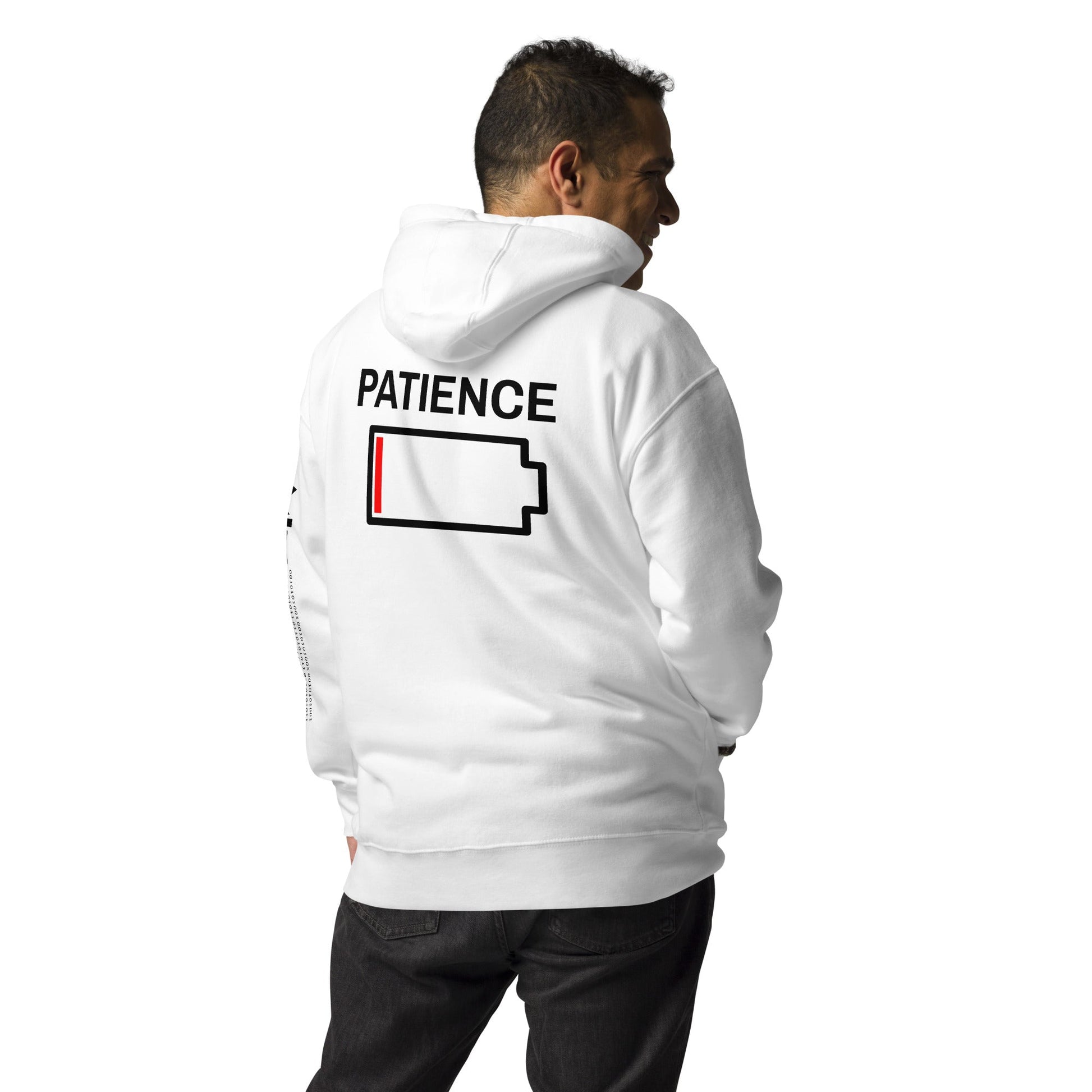 Patience - Unisex Hoodie (back print) by DarkByteGear