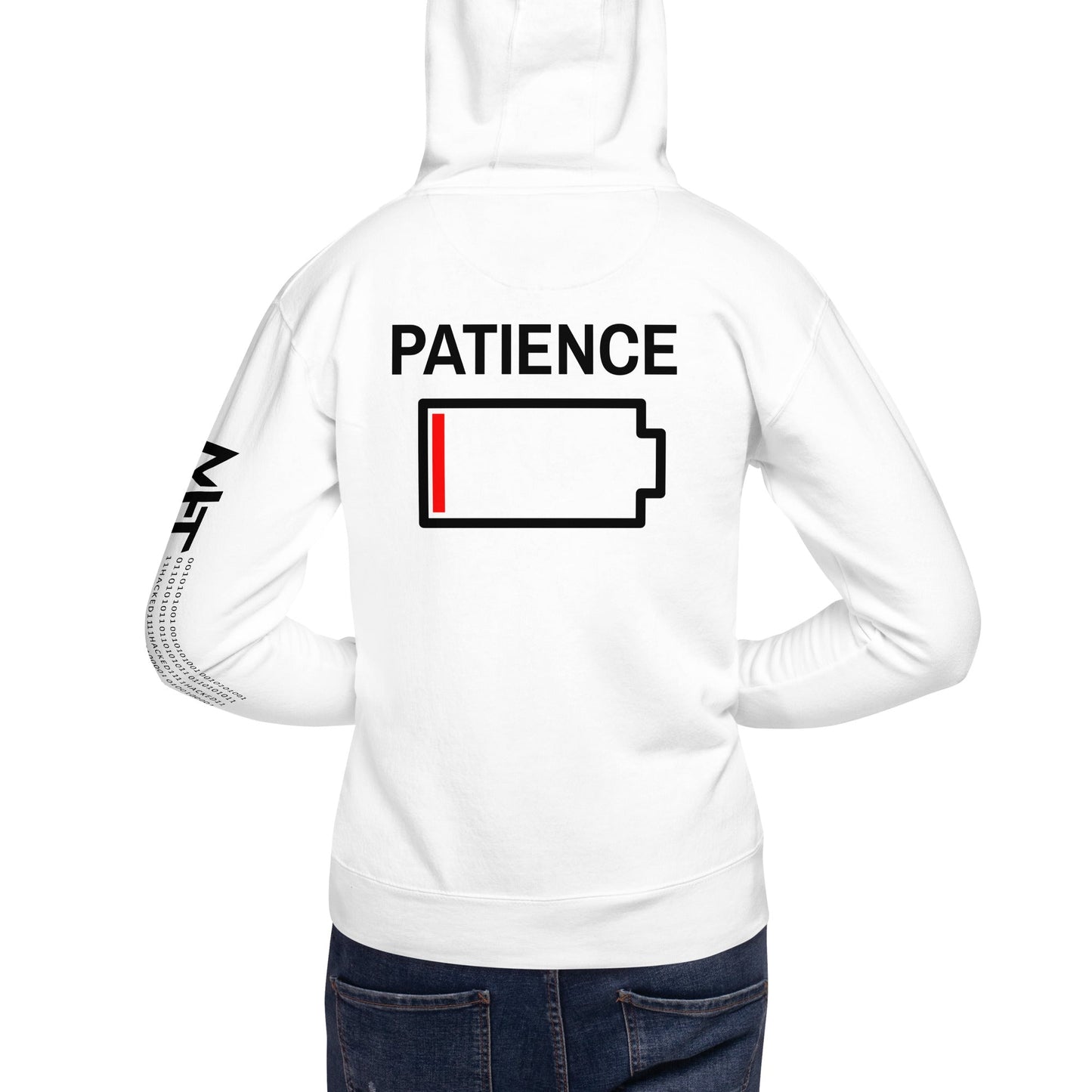 Patience - Unisex Hoodie (back print) by DarkByteGear