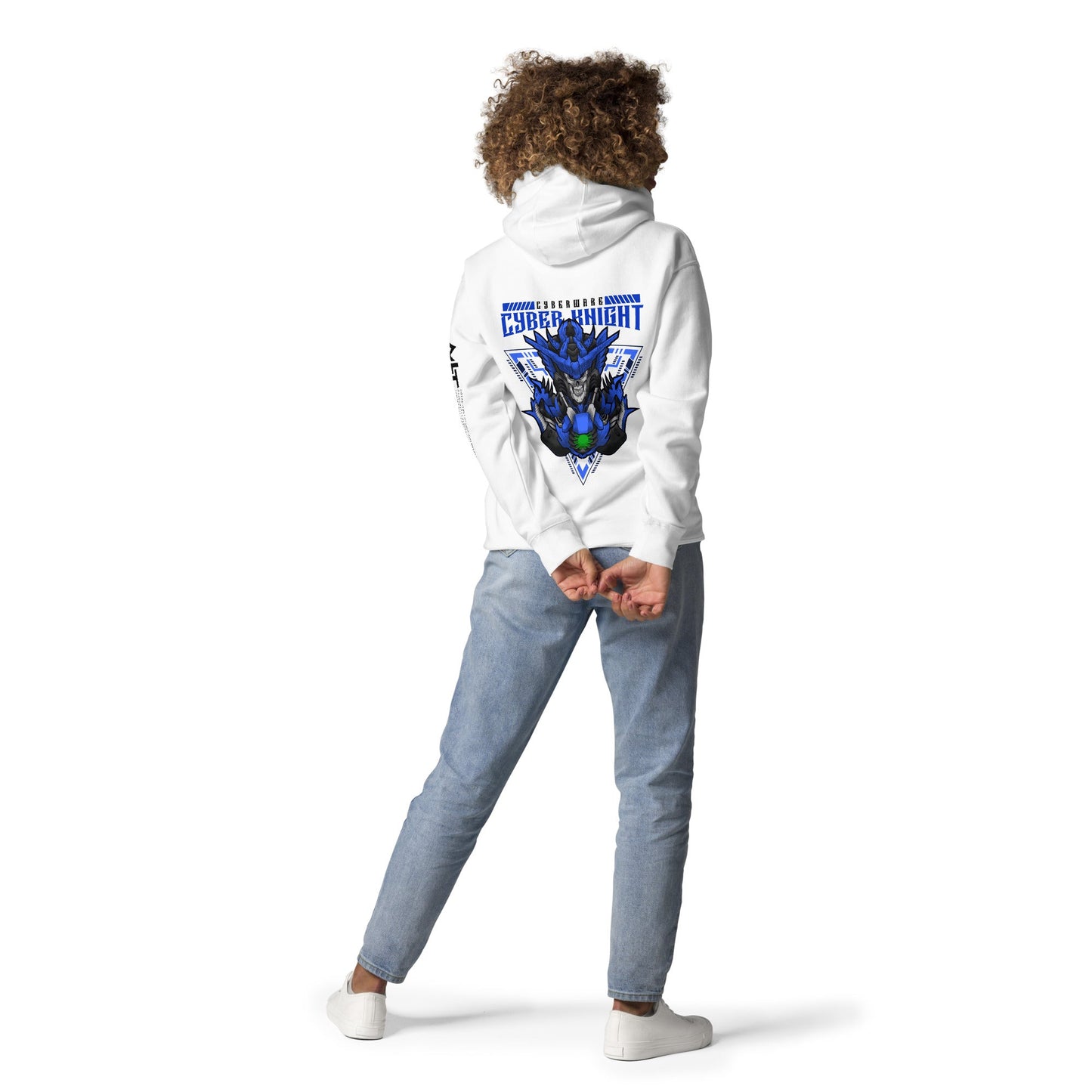 CyberWare Cyber knight - Unisex Hoodie ( Back Print ) by DarkByteGear