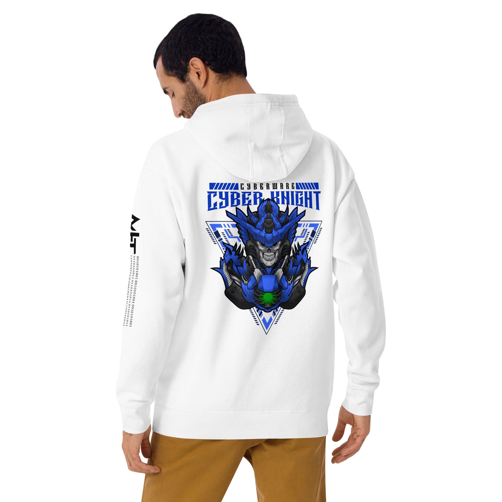 CyberWare Cyber knight - Unisex Hoodie ( Back Print ) by DarkByteGear