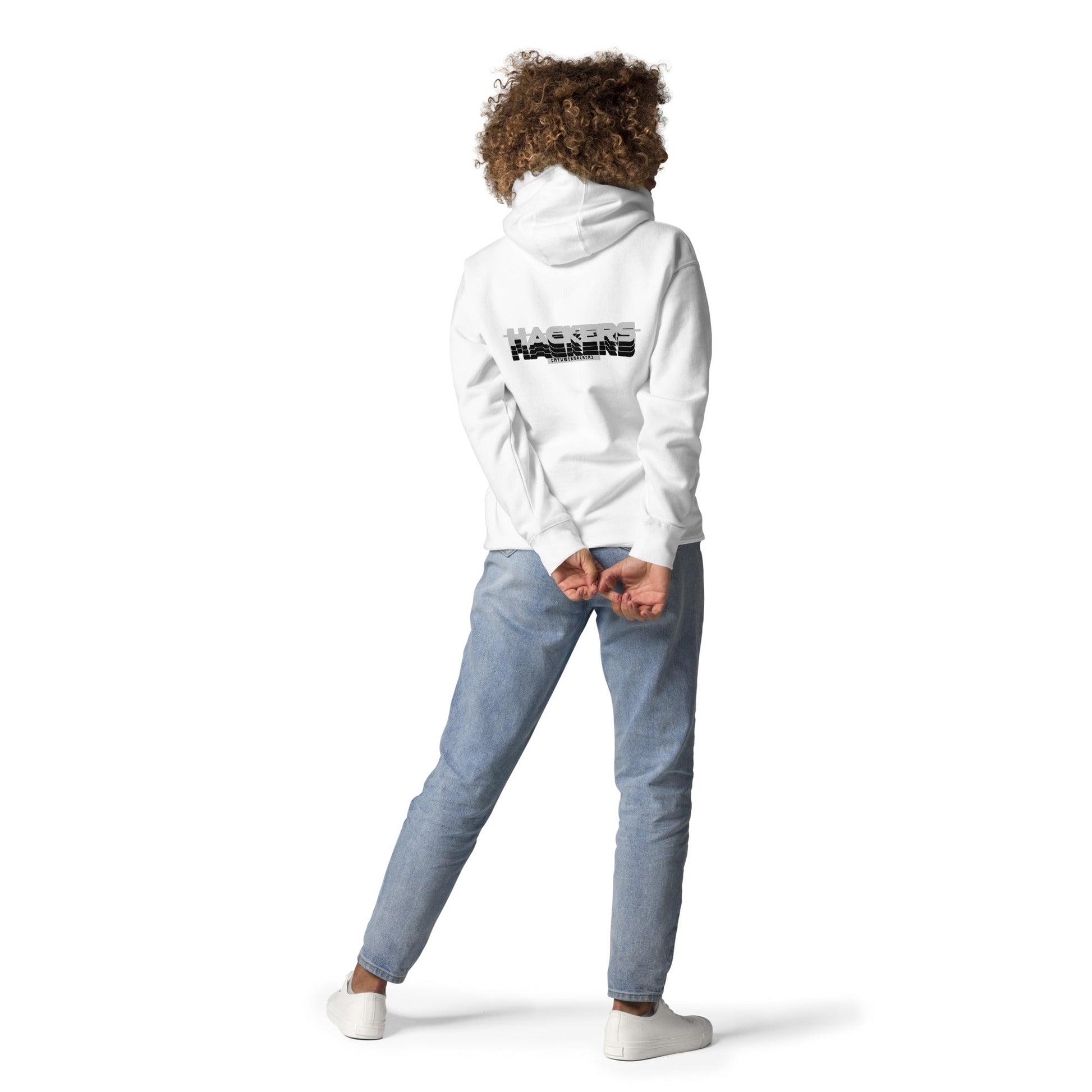 Hackers Empower Hackers V3 - Unisex Hoodie ( Back Print ) by DarkByteGear