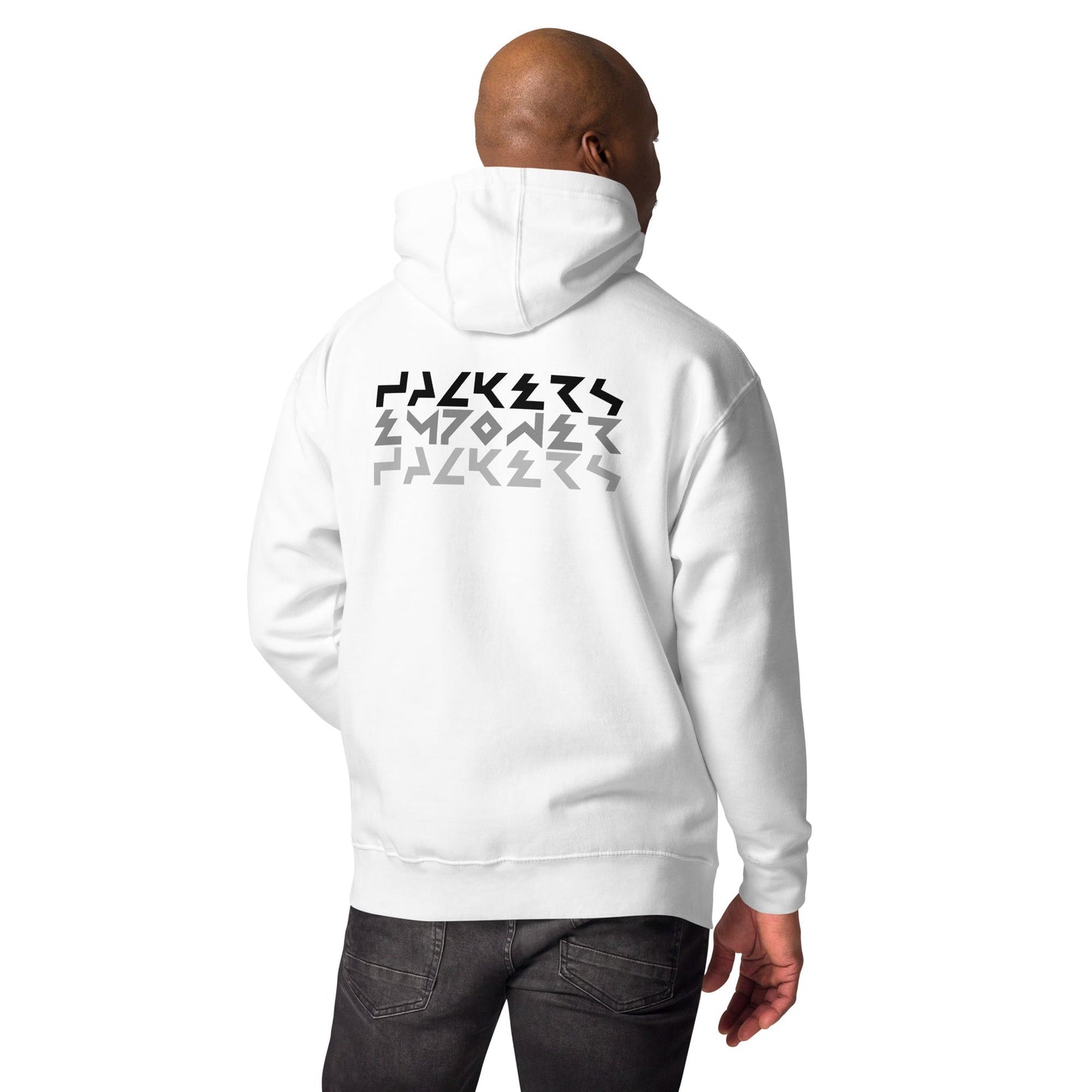 Hackers Empower Hackers V5 - Unisex Hoodie ( Back Print ) by DarkByteGear