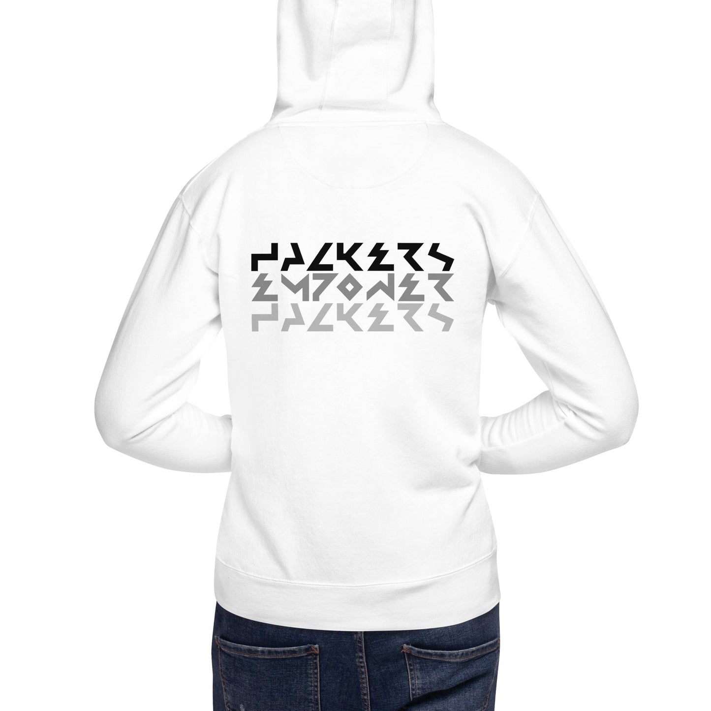 Hackers Empower Hackers V5 - Unisex Hoodie ( Back Print ) by DarkByteGear