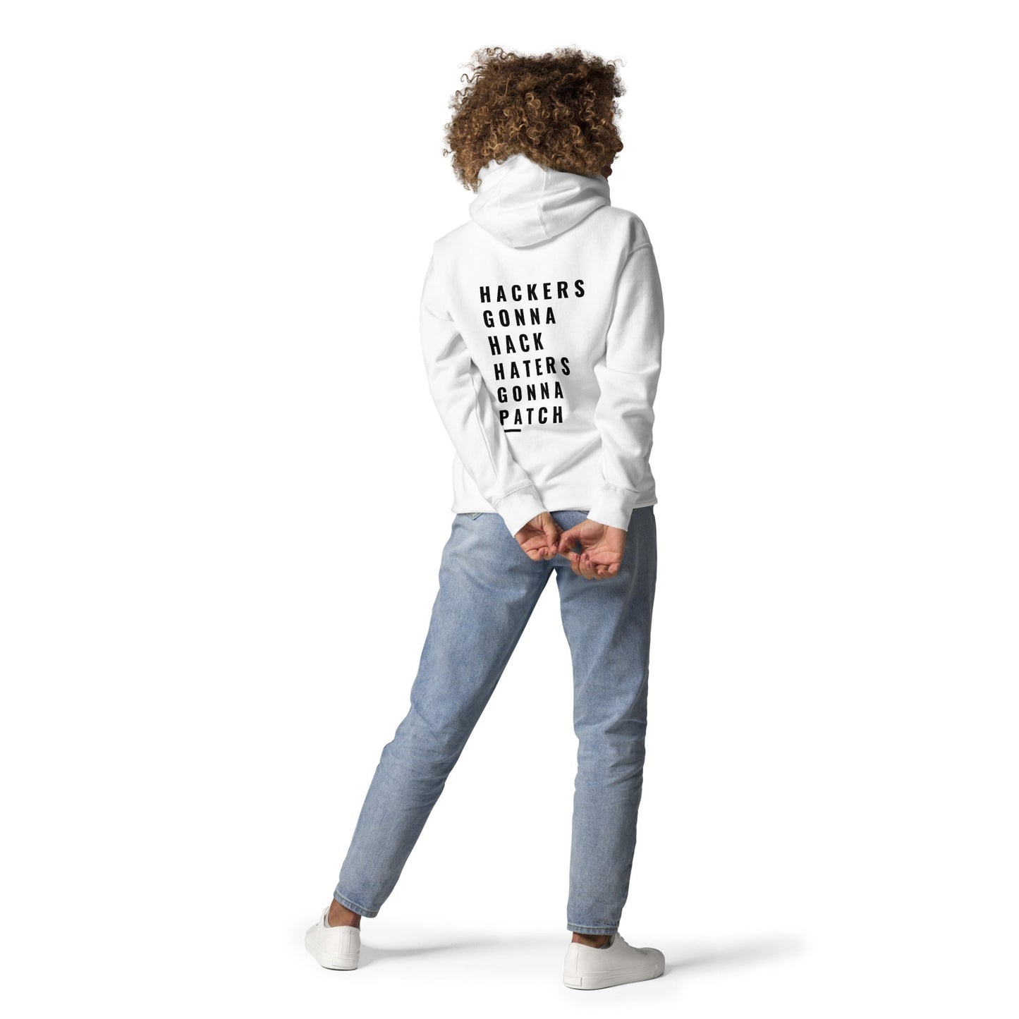 Hackers Gonna Hack: Haters Gonna Patch - Unisex Hoodie ( Back Print ) by DarkByteGear