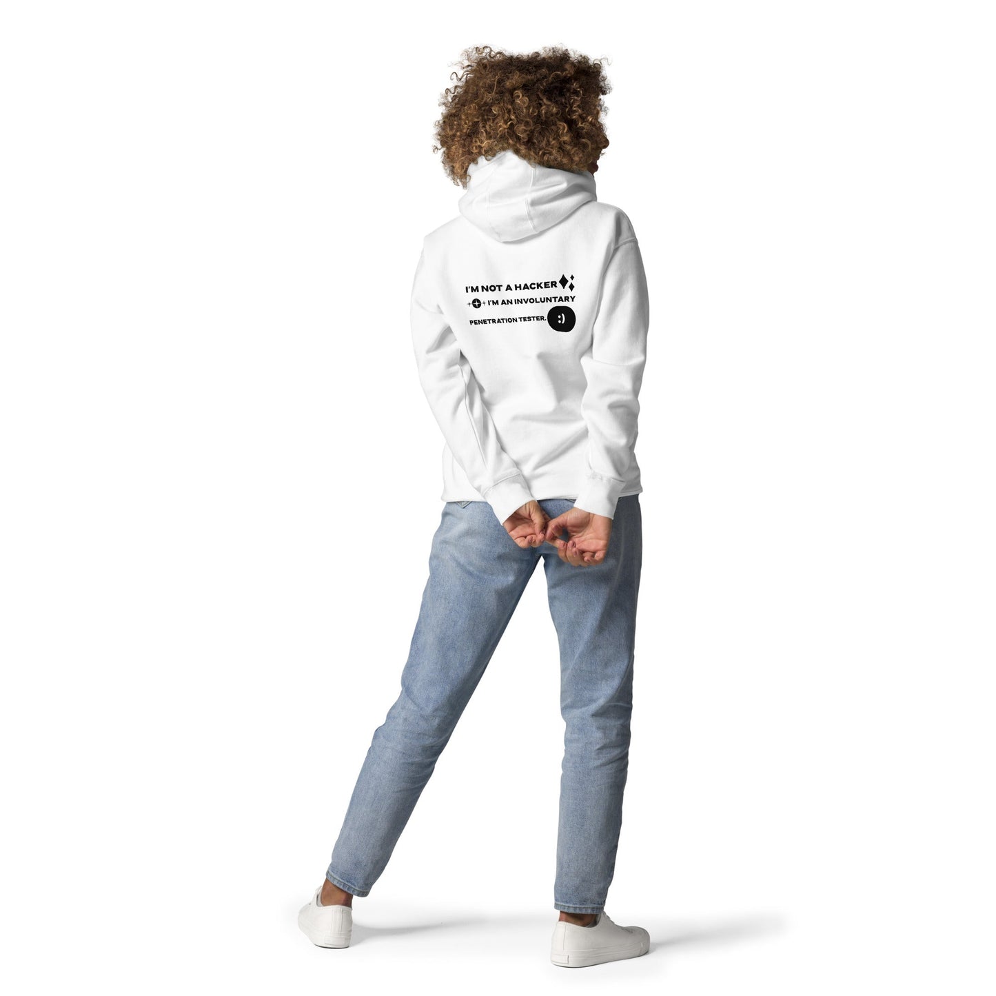 I'm not a Hacker: I am an involuntary penetration tester - Unisex Hoodie ( Back Print ) by DarkByteGear