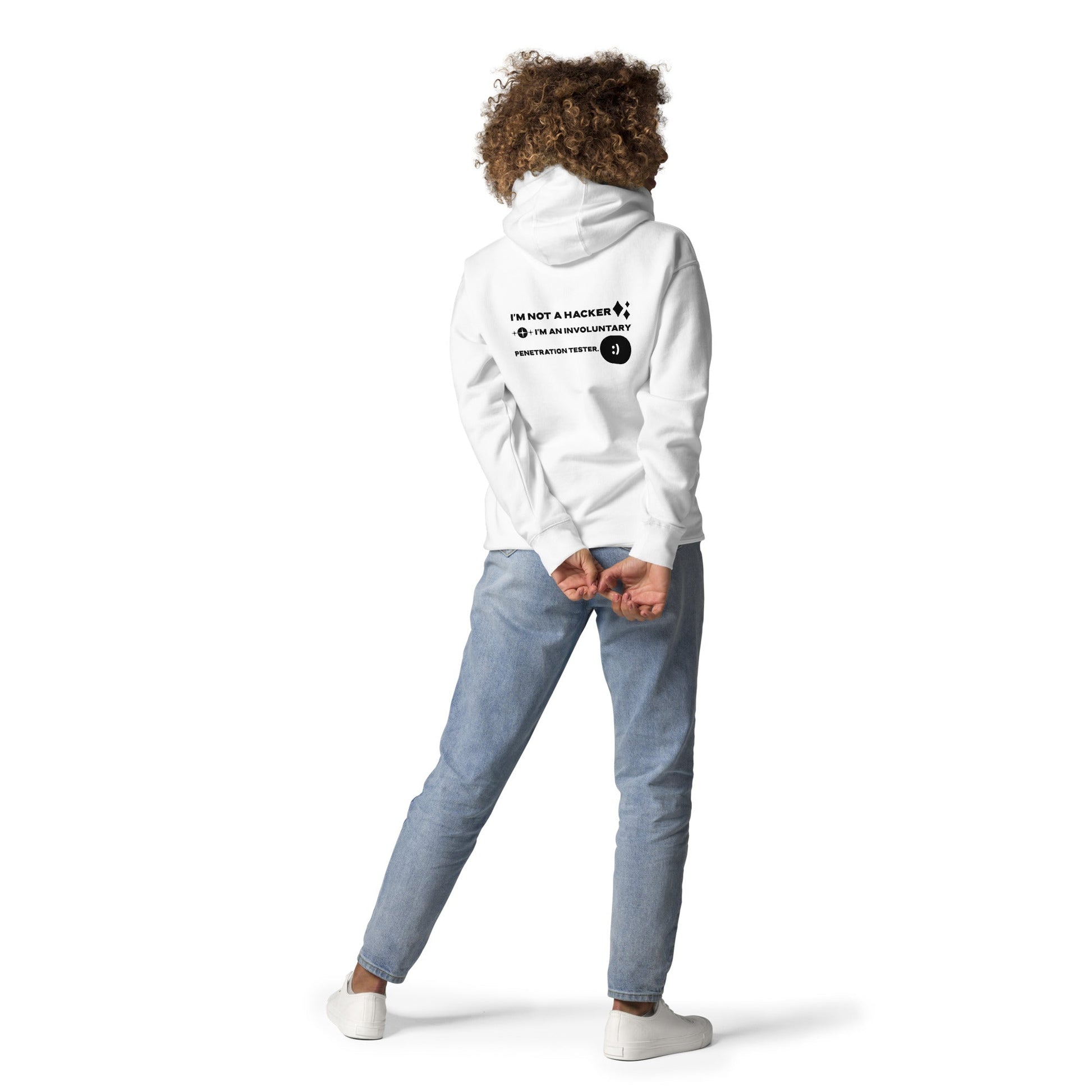 I'm not a Hacker: I am an involuntary penetration tester - Unisex Hoodie ( Back Print ) by DarkByteGear