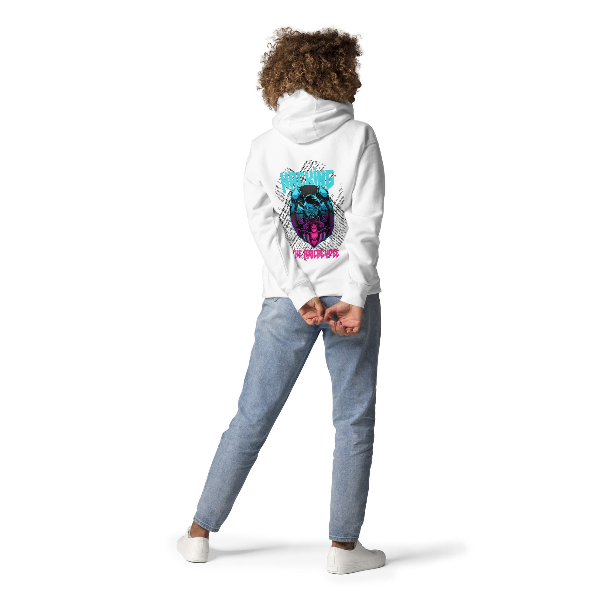 Hacking the apocalypse V2 - Unisex Hoodie ( Back Print ) by DarkByteGear