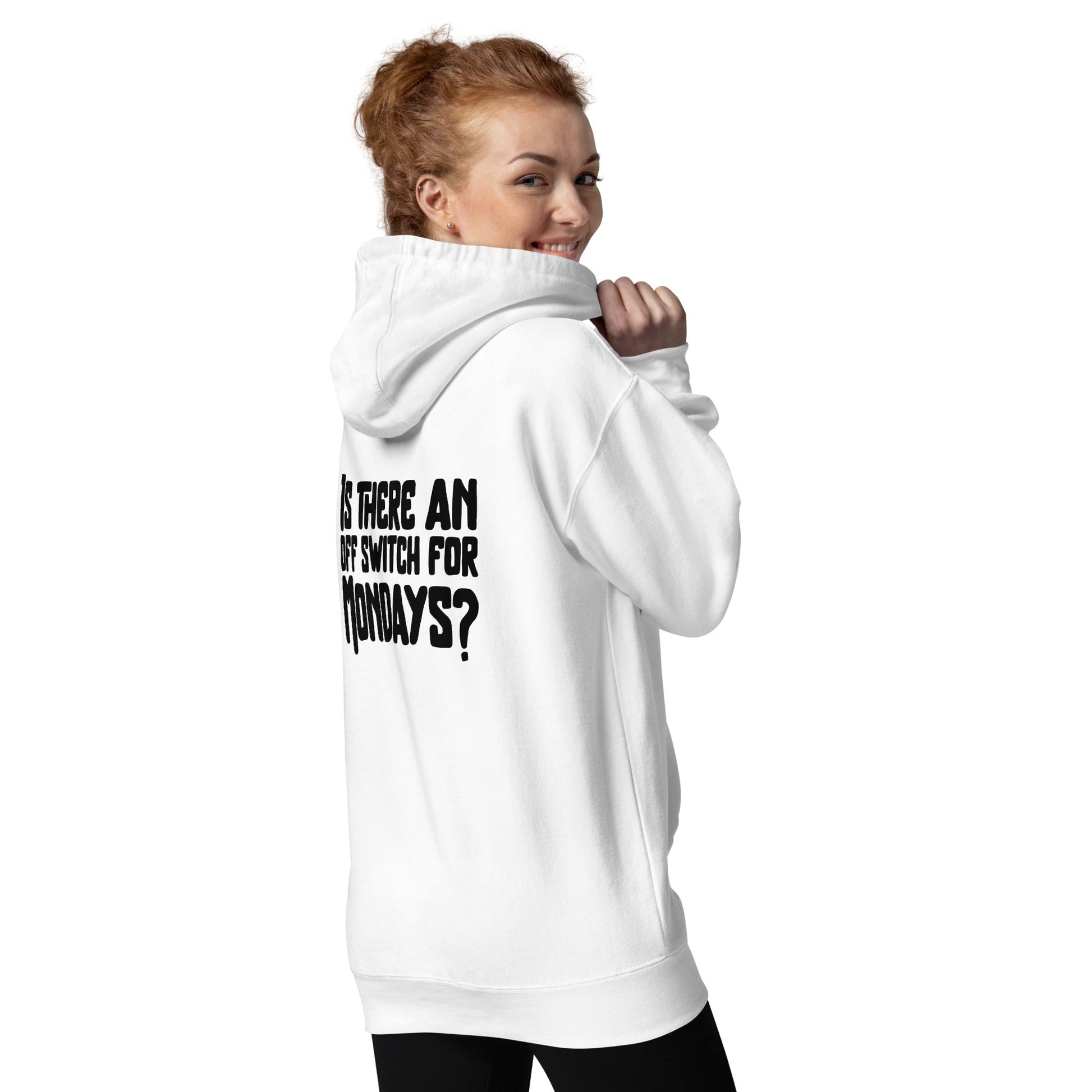 Is there an OFF switch for Mondays? - Unisex Hoodie ( Back Print ) by DarkByteGear