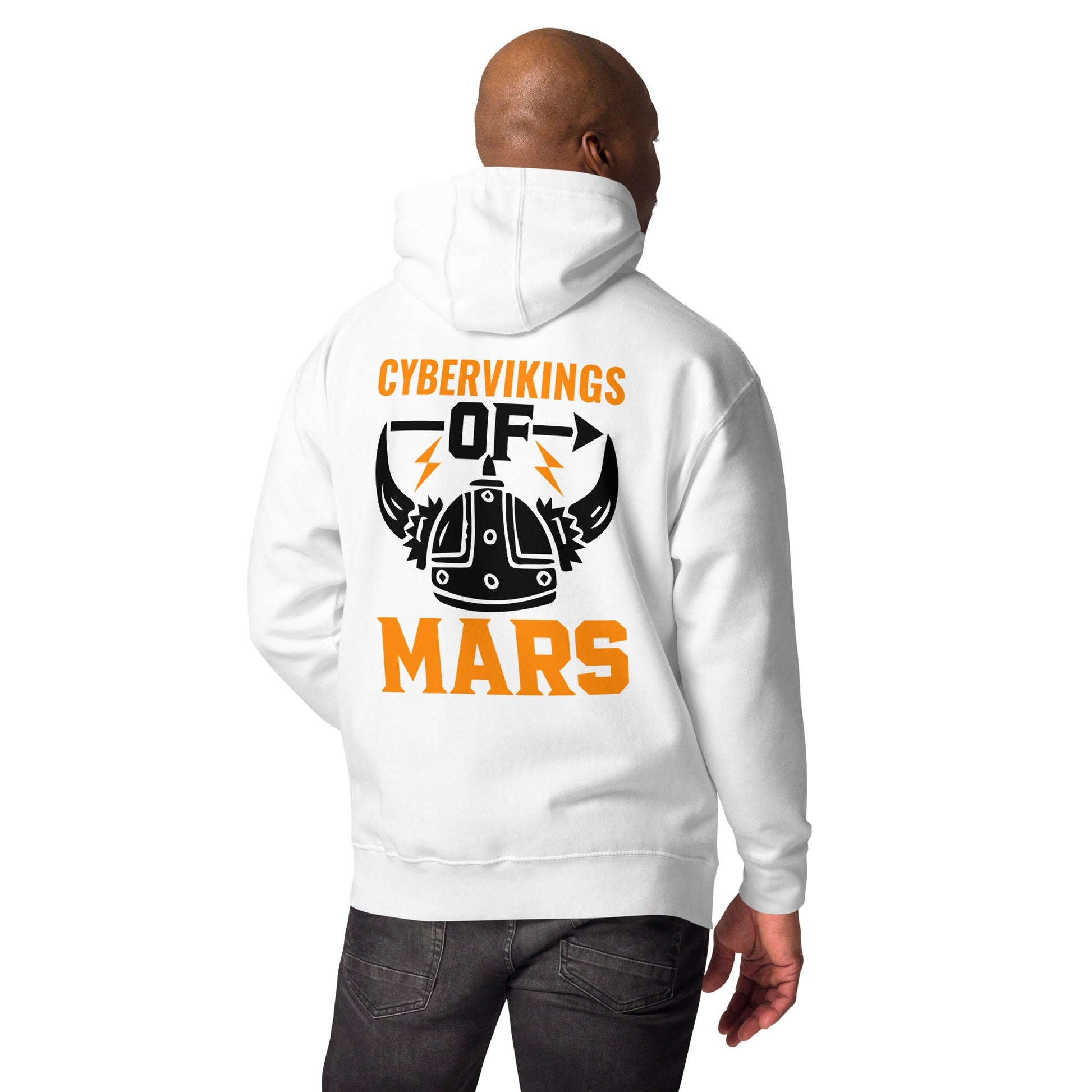 Cyberviking of Mars - Unisex Hoodie ( Back Print ) by DarkByteGear