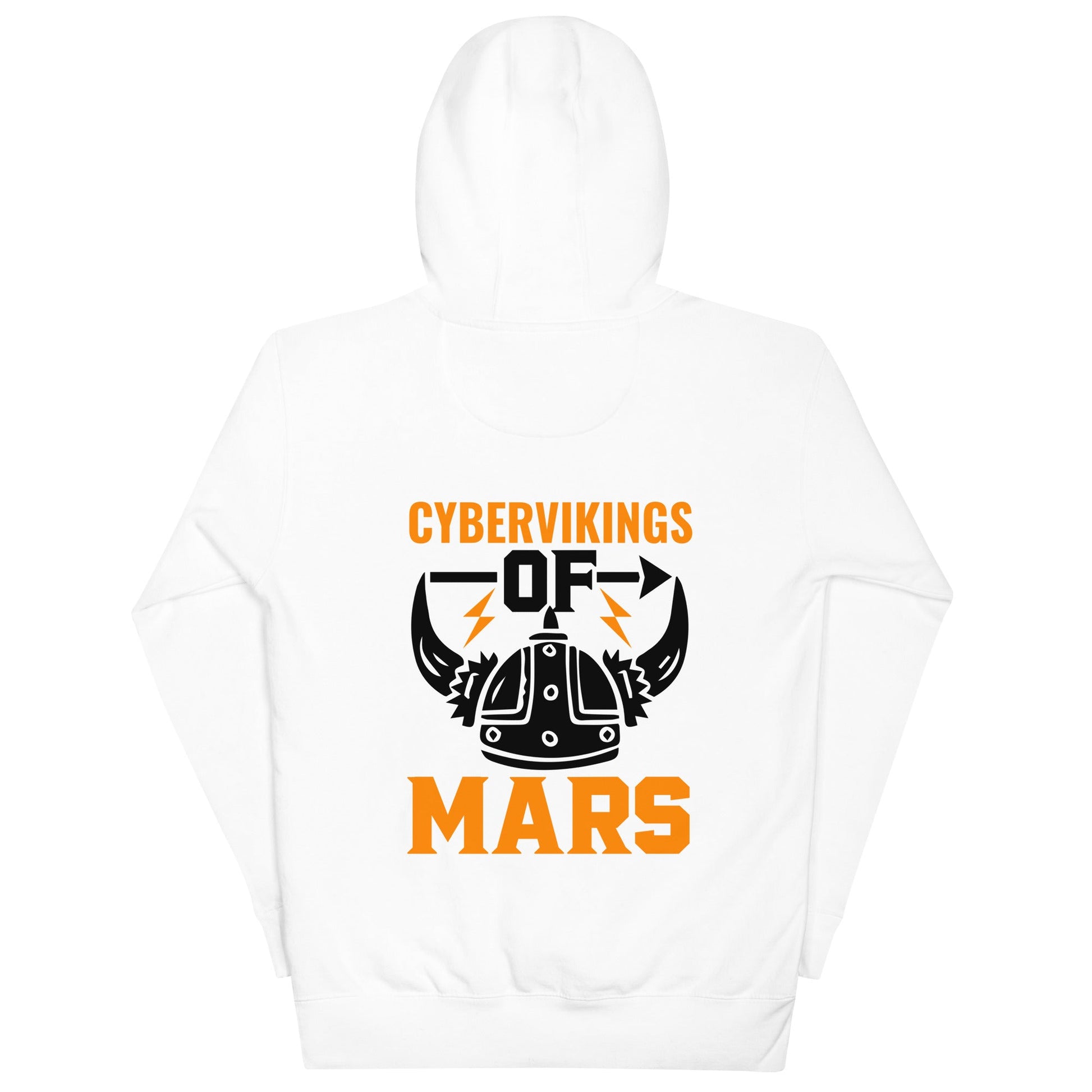 Cyberviking of Mars - Unisex Hoodie ( Back Print ) by DarkByteGear