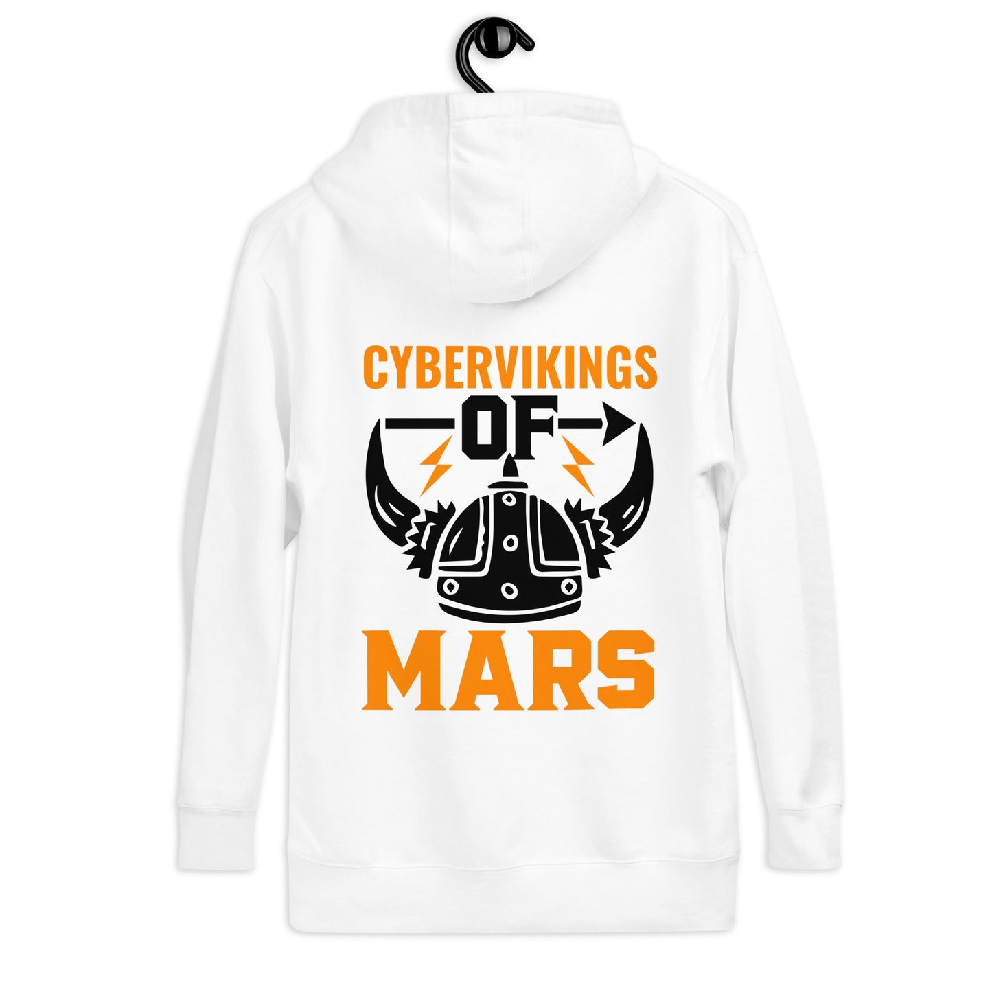 Cyberviking of Mars - Unisex Hoodie ( Back Print ) by DarkByteGear