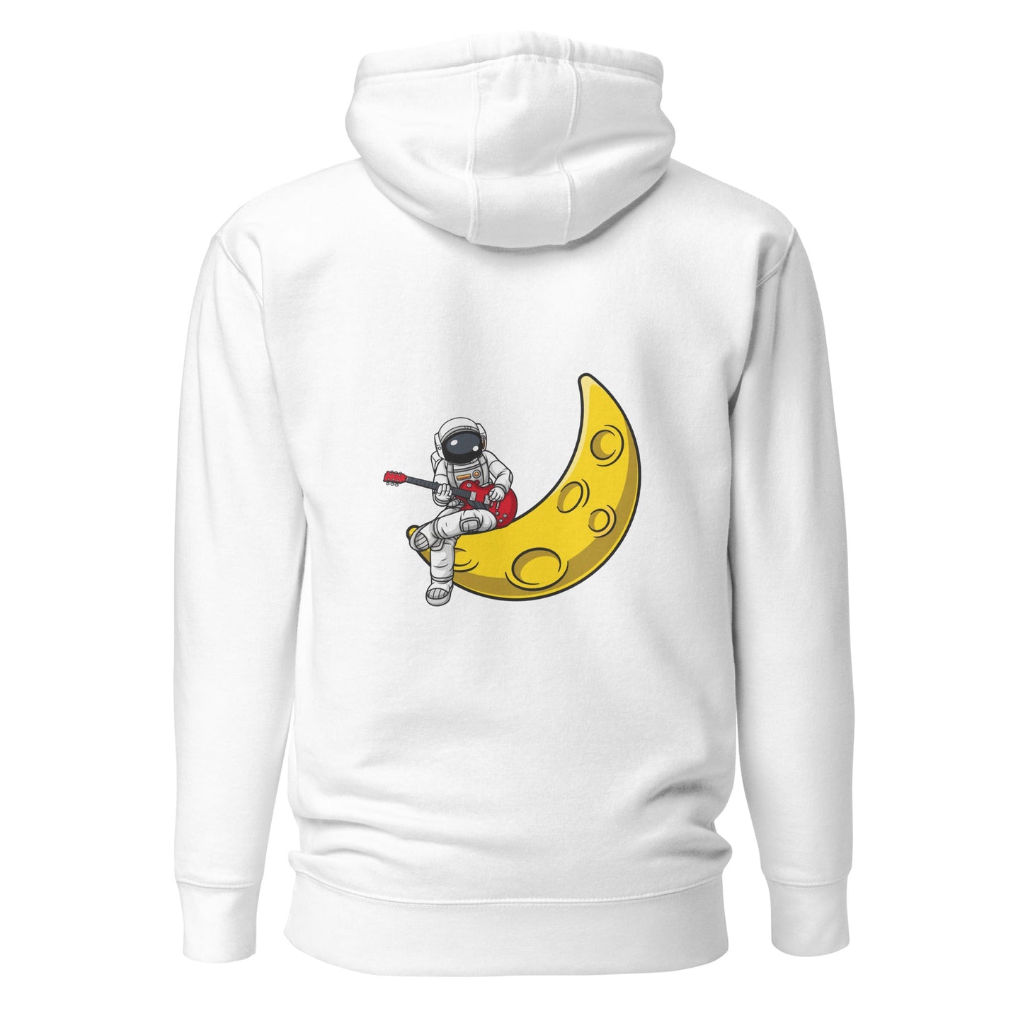 Astronaut Playing - Unisex Hoodie ( Back Print ) by DarkByteGear