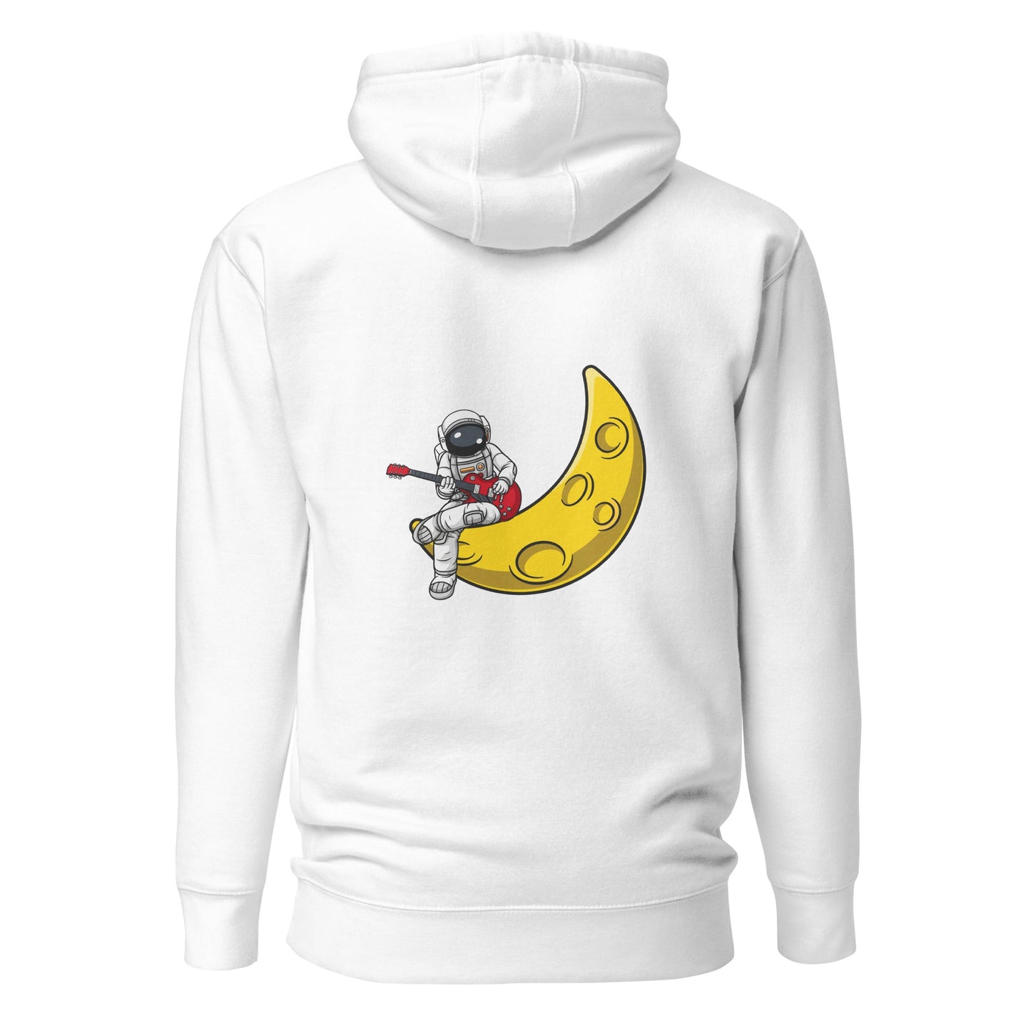 Astronaut Playing - Unisex Hoodie ( Back Print ) by DarkByteGear