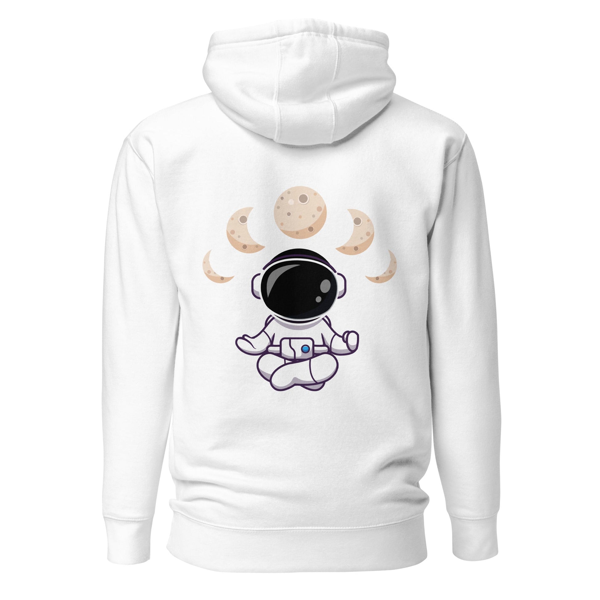 Astronaut Meditation - Unisex Hoodie ( Back Print ) by DarkByteGear