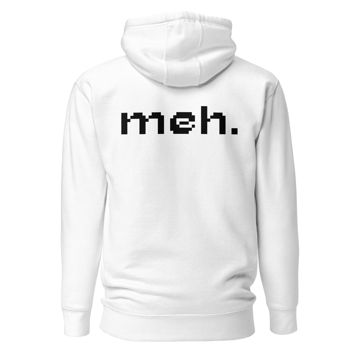 Meh - Unisex Hoodie (back print) by DarkByteGear