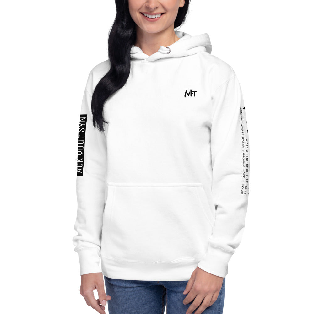 No, I will not ACK your SYN - Unisex Hoodie (back print) by DarkByteGear