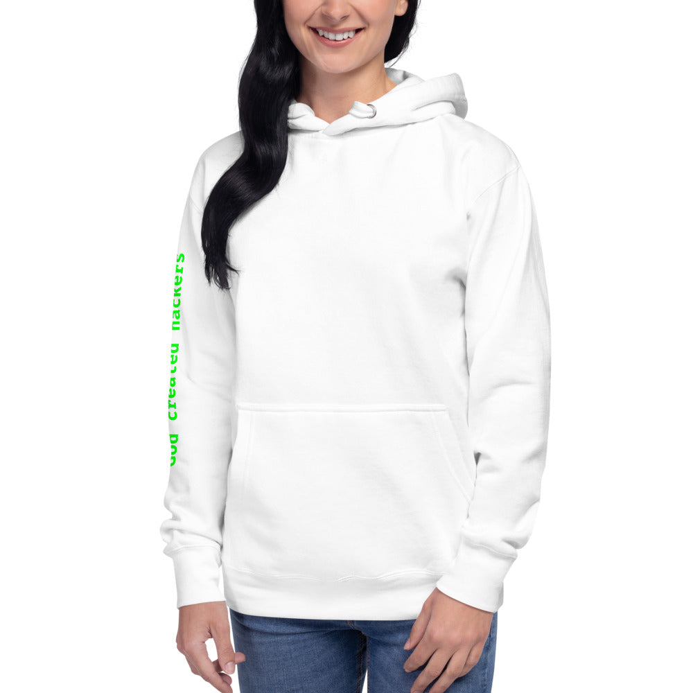 On the 8th day God created hackers - Unisex Hoodie (back print) by DarkByteGear