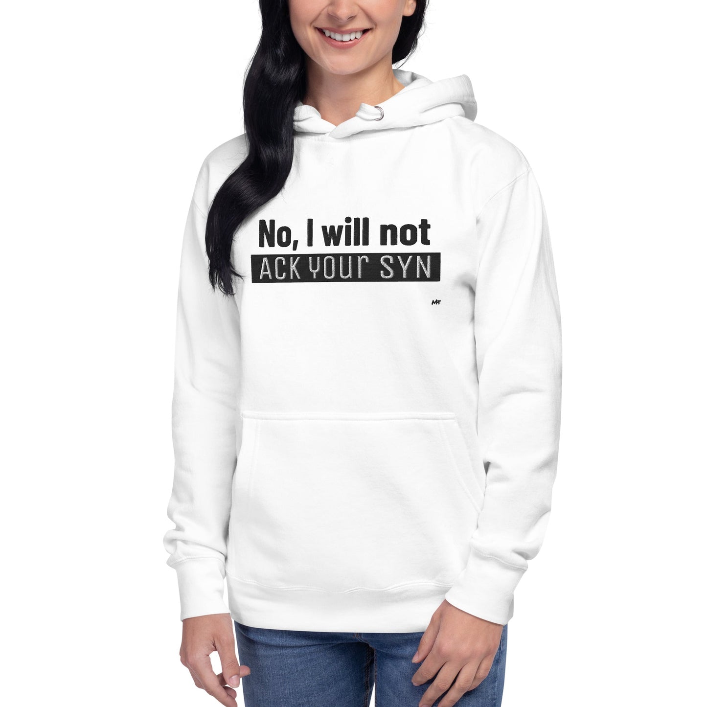 No I will not ack your sin - Unisex Hoodie (embroidered) by DarkByteGear