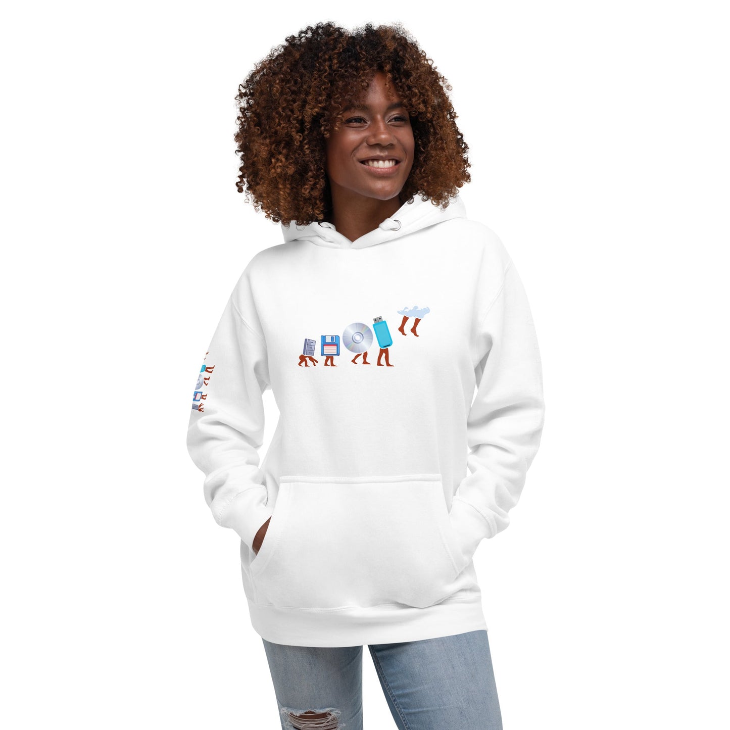 Evolution of data storage - Unisex Hoodie by DarkByteGear