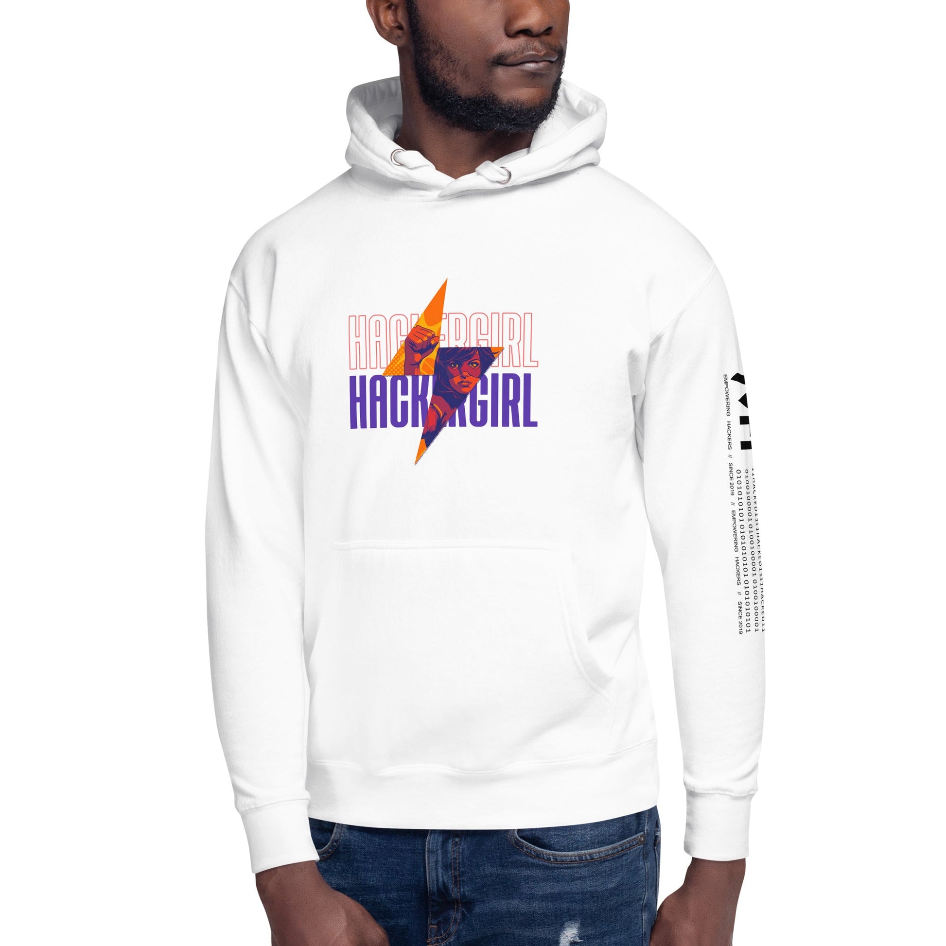 Hacker Girl V1 in Dark Color Text - Unisex Hoodie by DarkByteGear